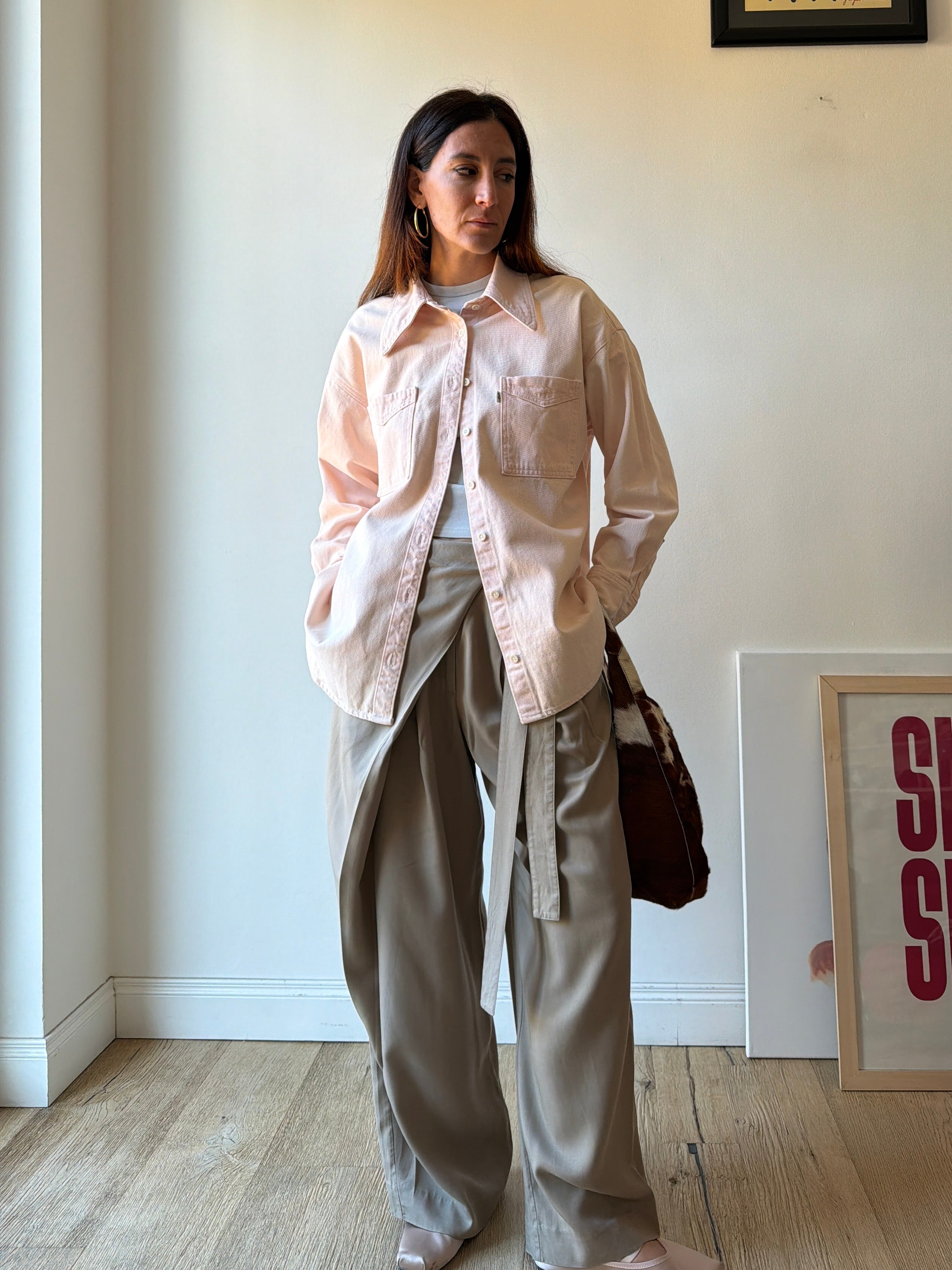 OVERSHIRT IN DENIM ROSA