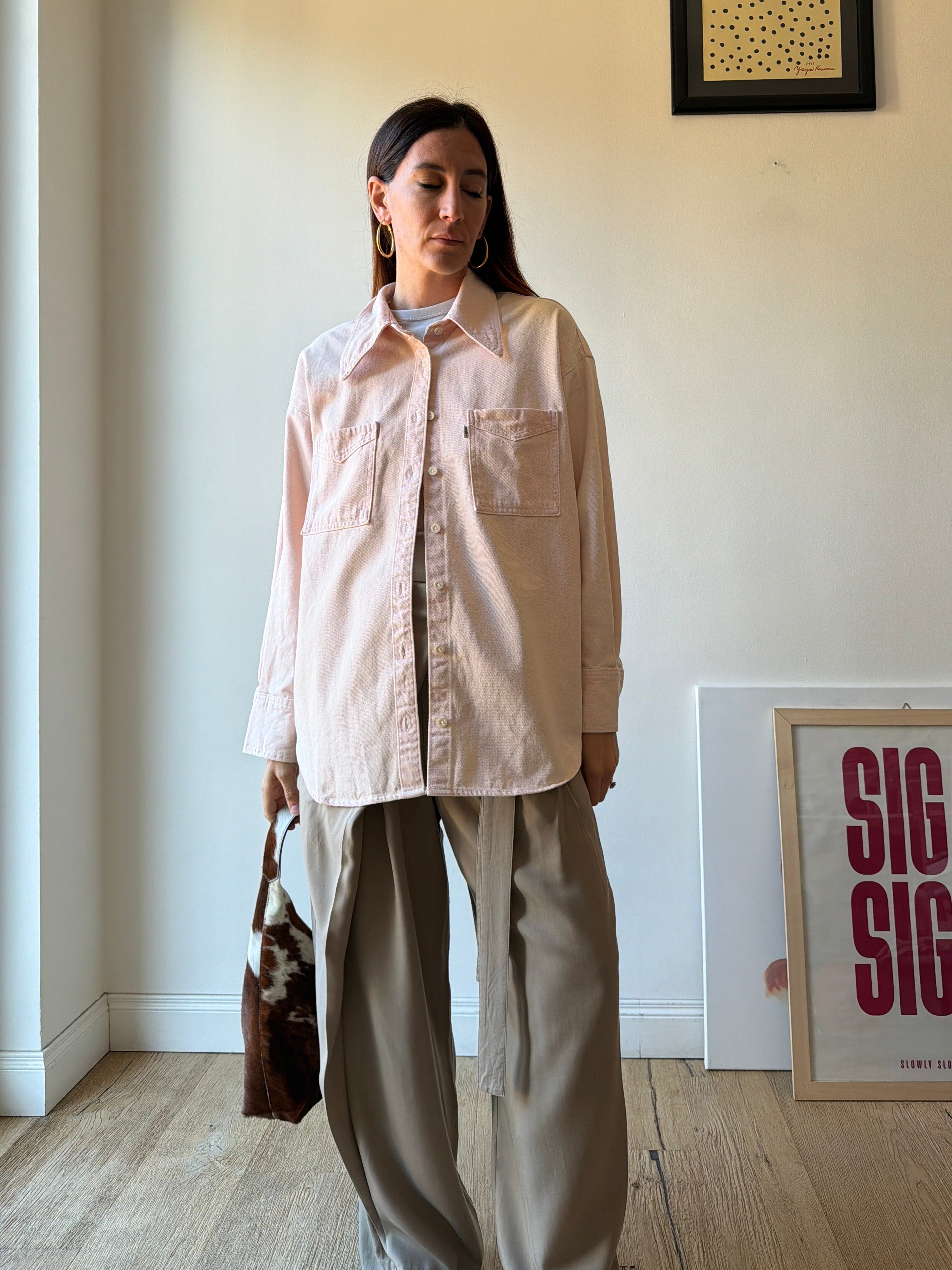 OVERSHIRT IN DENIM ROSA