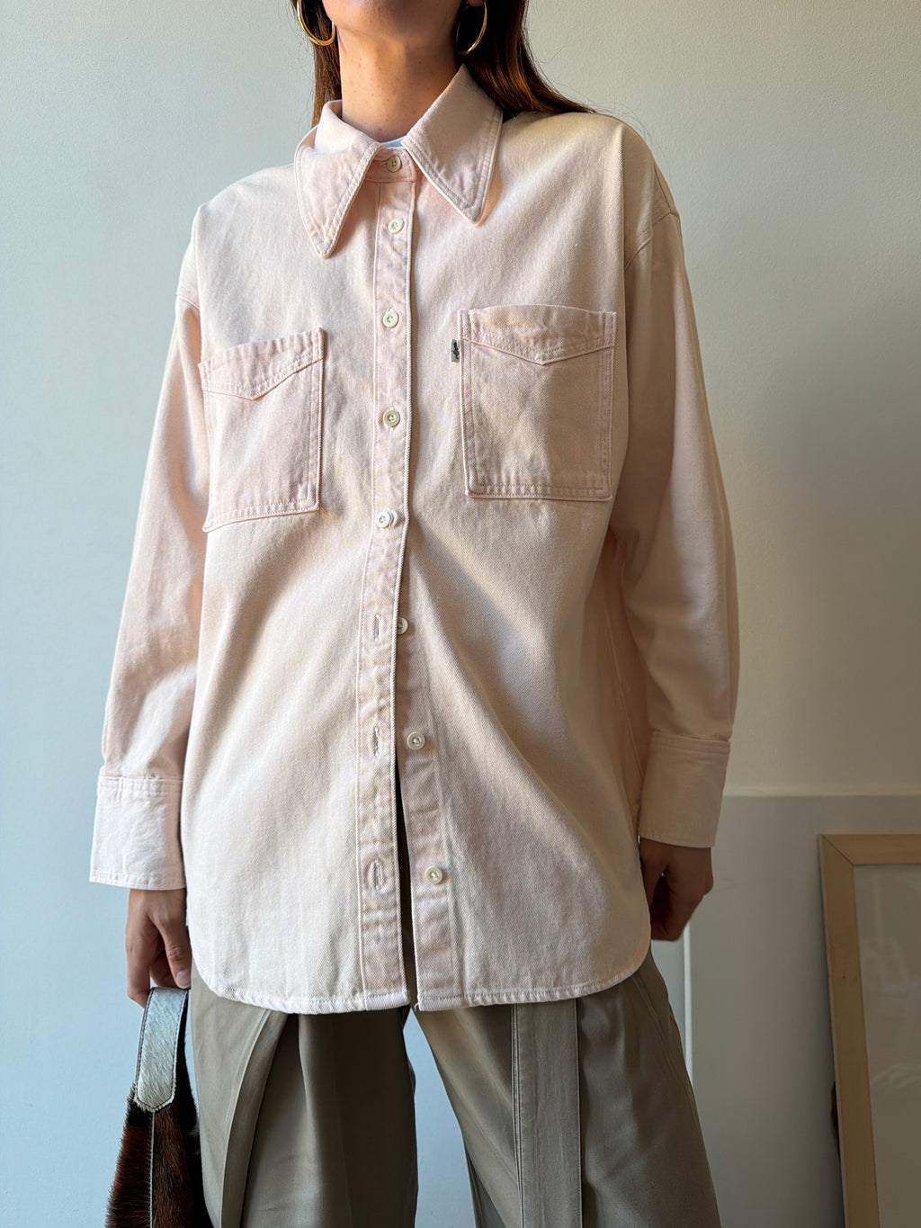 OVERSHIRT IN DENIM ROSA