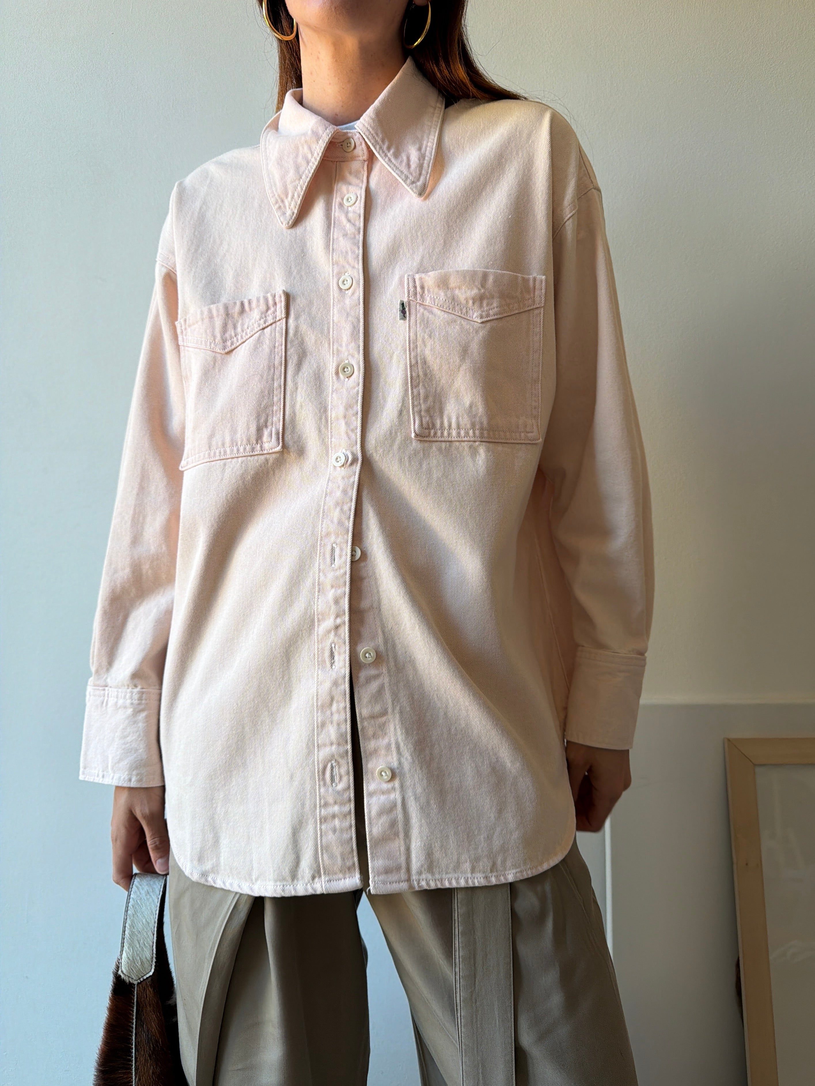 OVERSHIRT IN DENIM ROSA