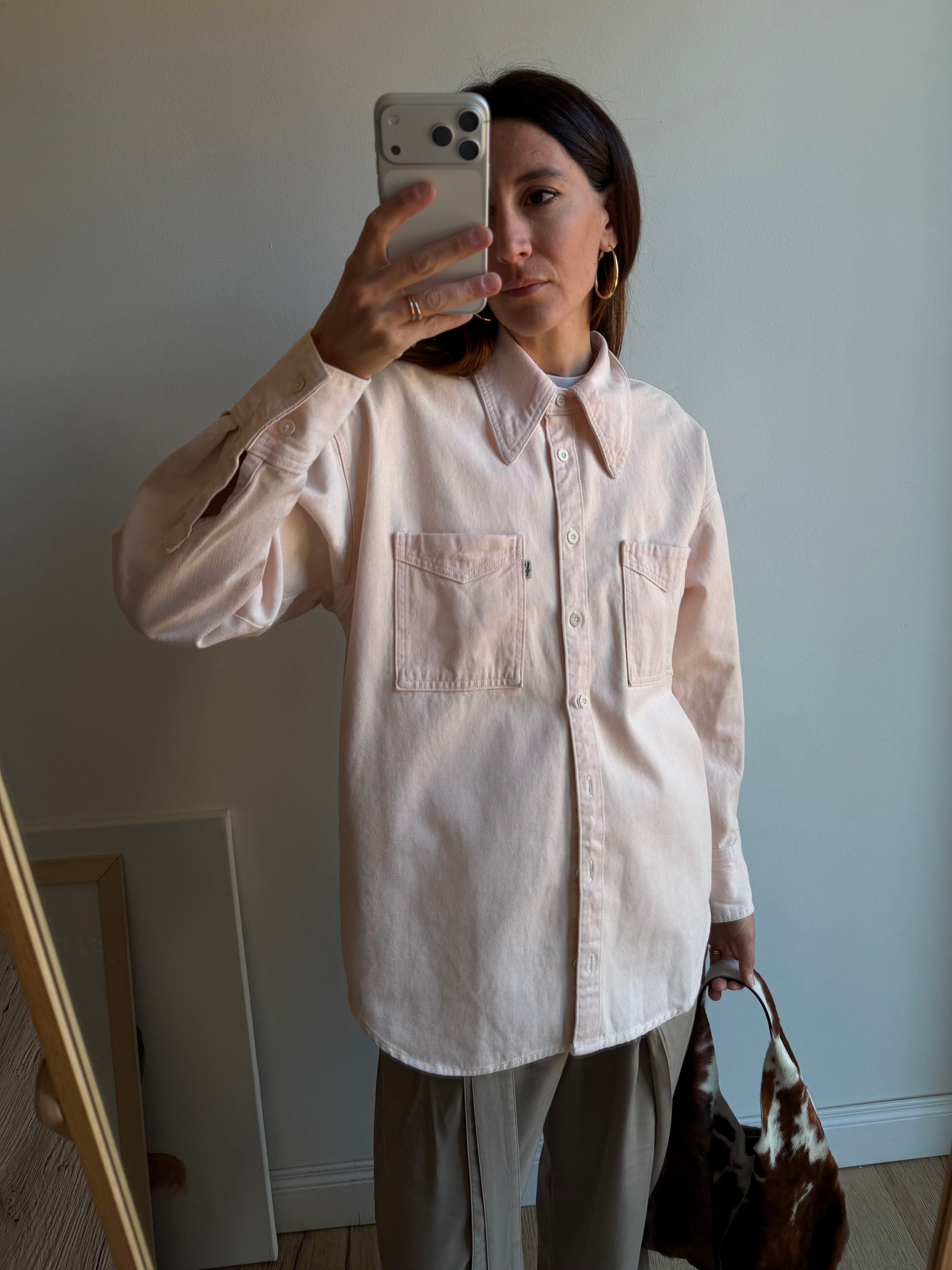 OVERSHIRT IN DENIM ROSA