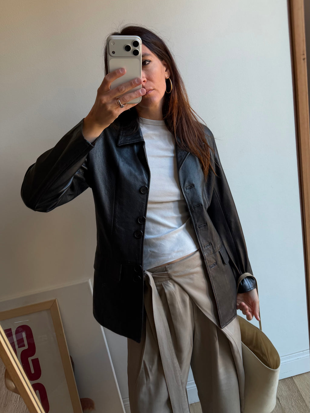 BLAZER IN PELLE NERA