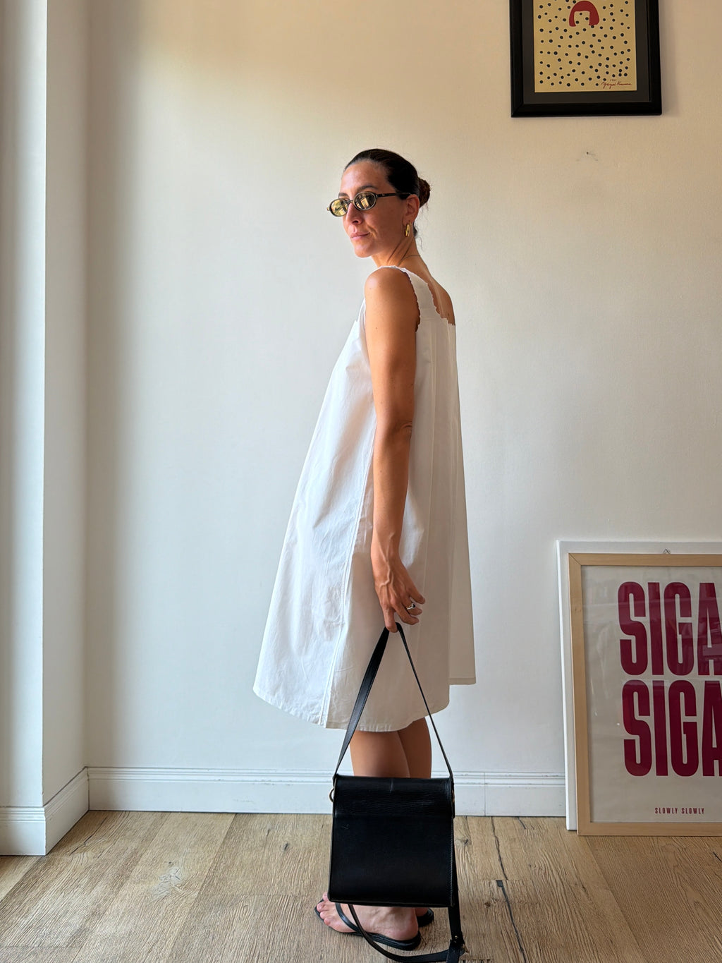 SLIP DRESS RICAMATO AMPIO