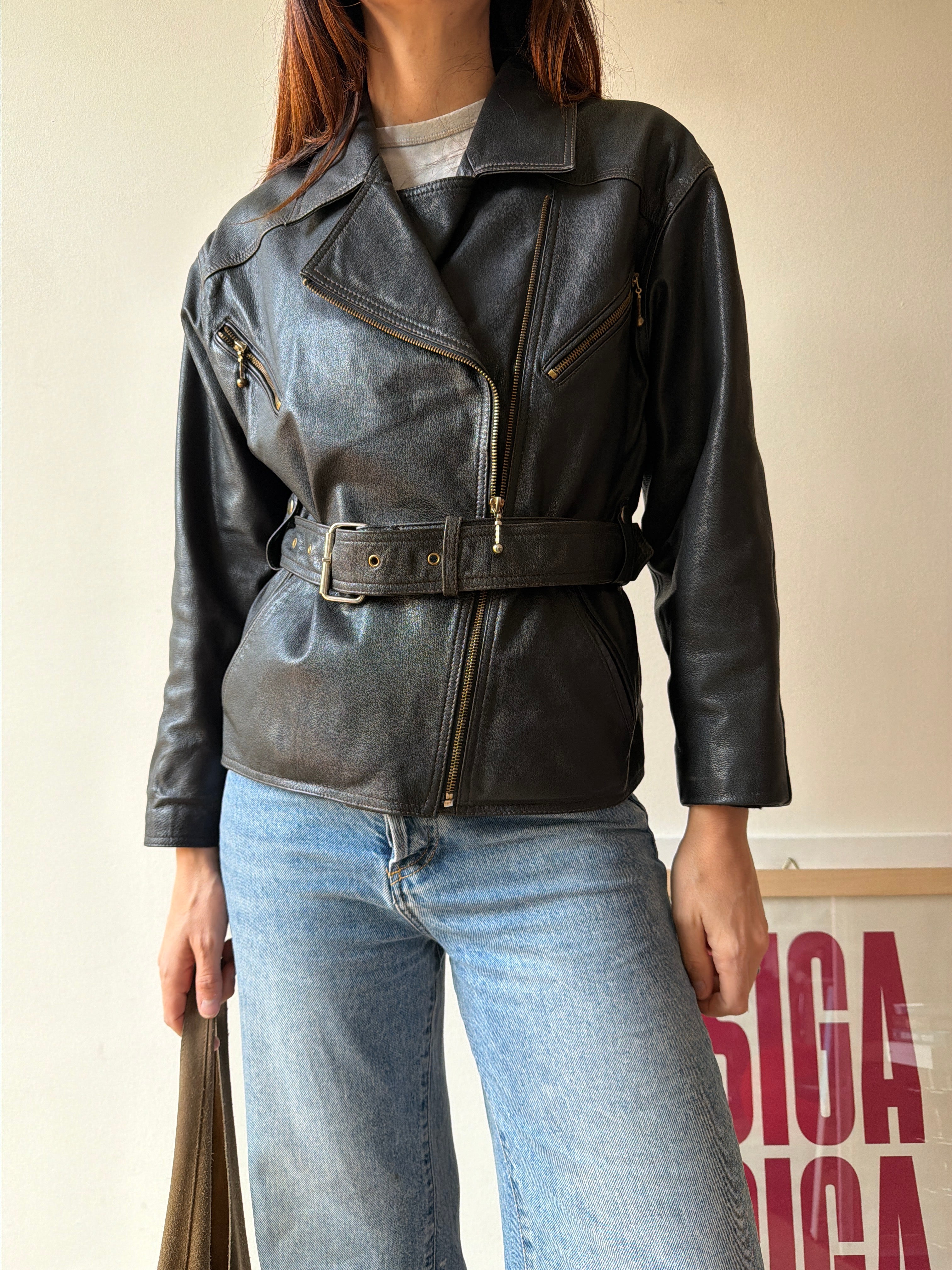 GIACCA CHIODO IN PELLE