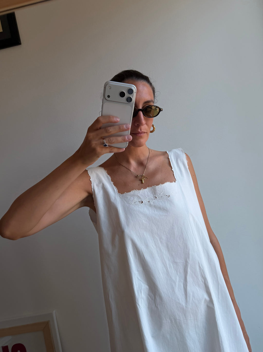 SLIP DRESS RICAMATO AMPIO