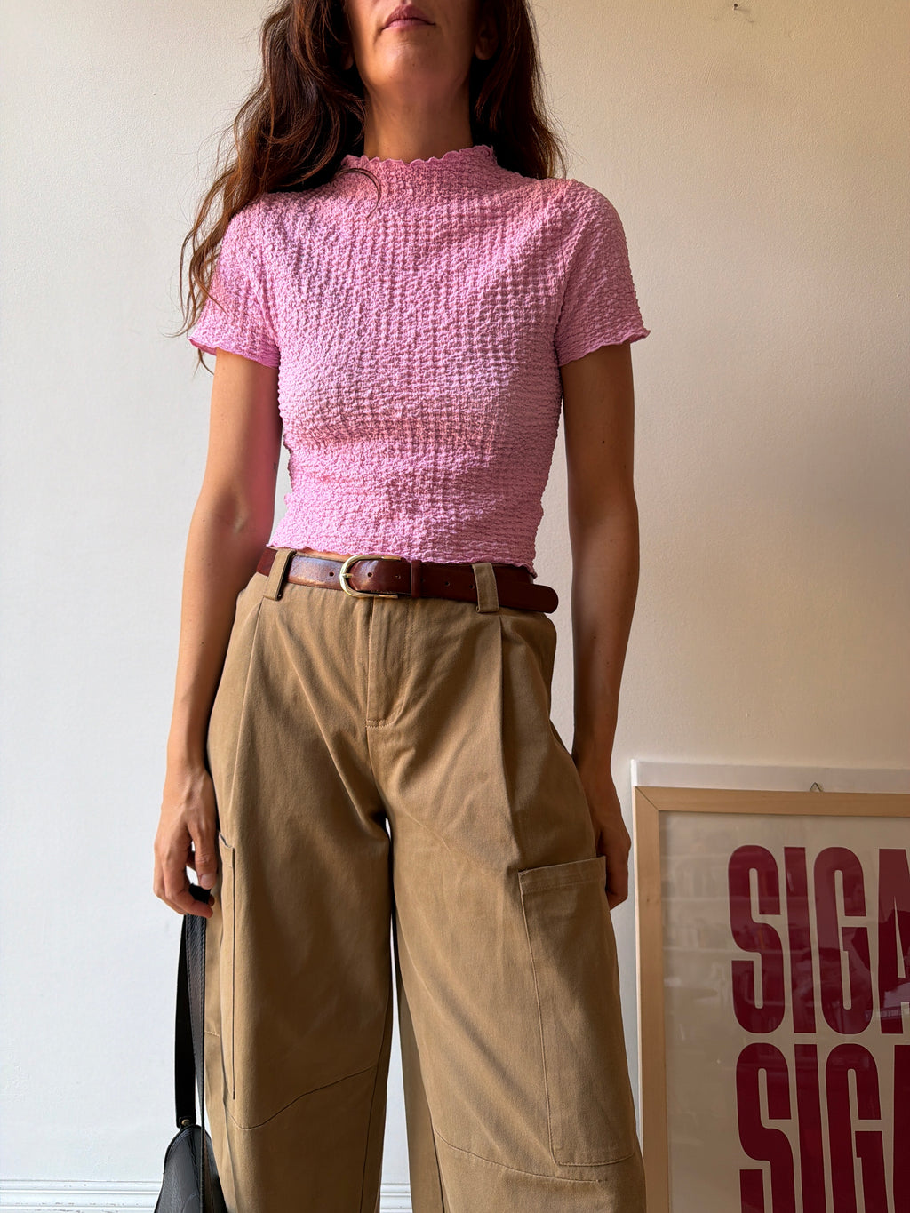 TSHIRT WAFFLE ROSA