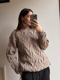 MAGLIONE TRECCE CAPPUCCINO