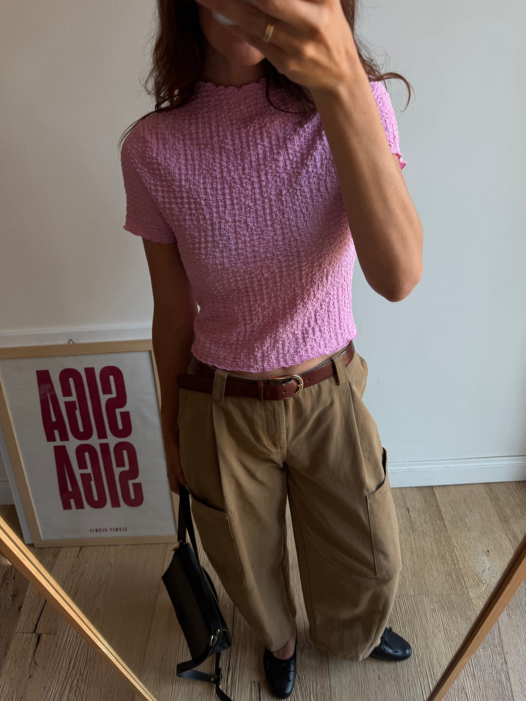 TSHIRT WAFFLE ROSA