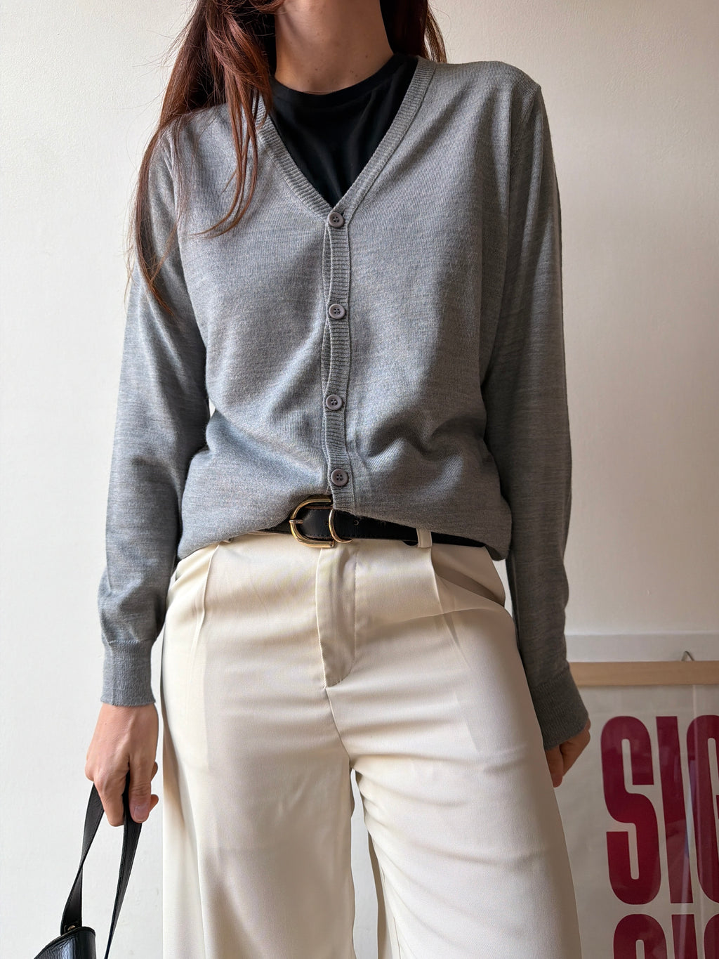 CARDIGAN GRIGIO