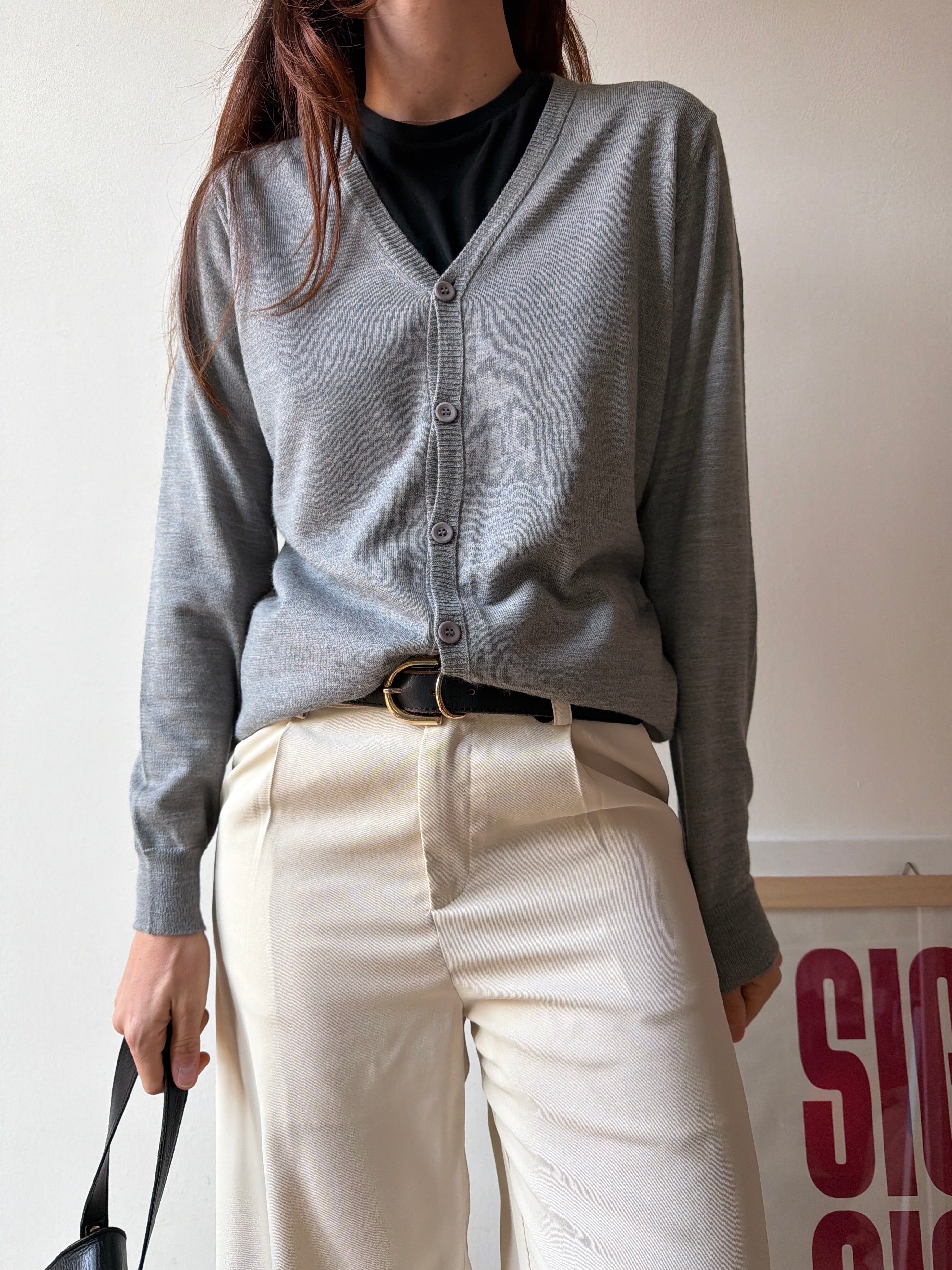 CARDIGAN GRIGIO