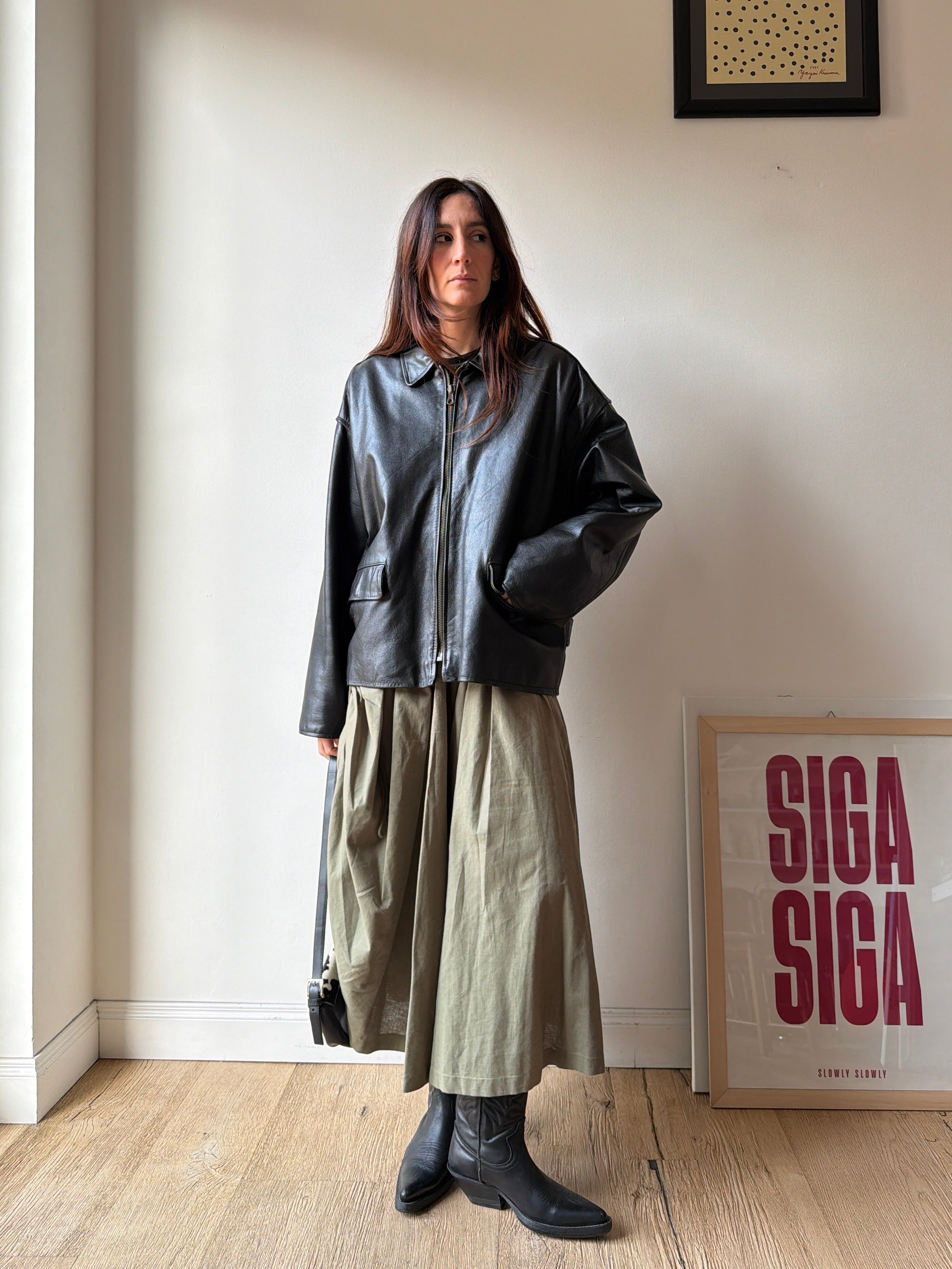 GIACCA IN PELLE OVER