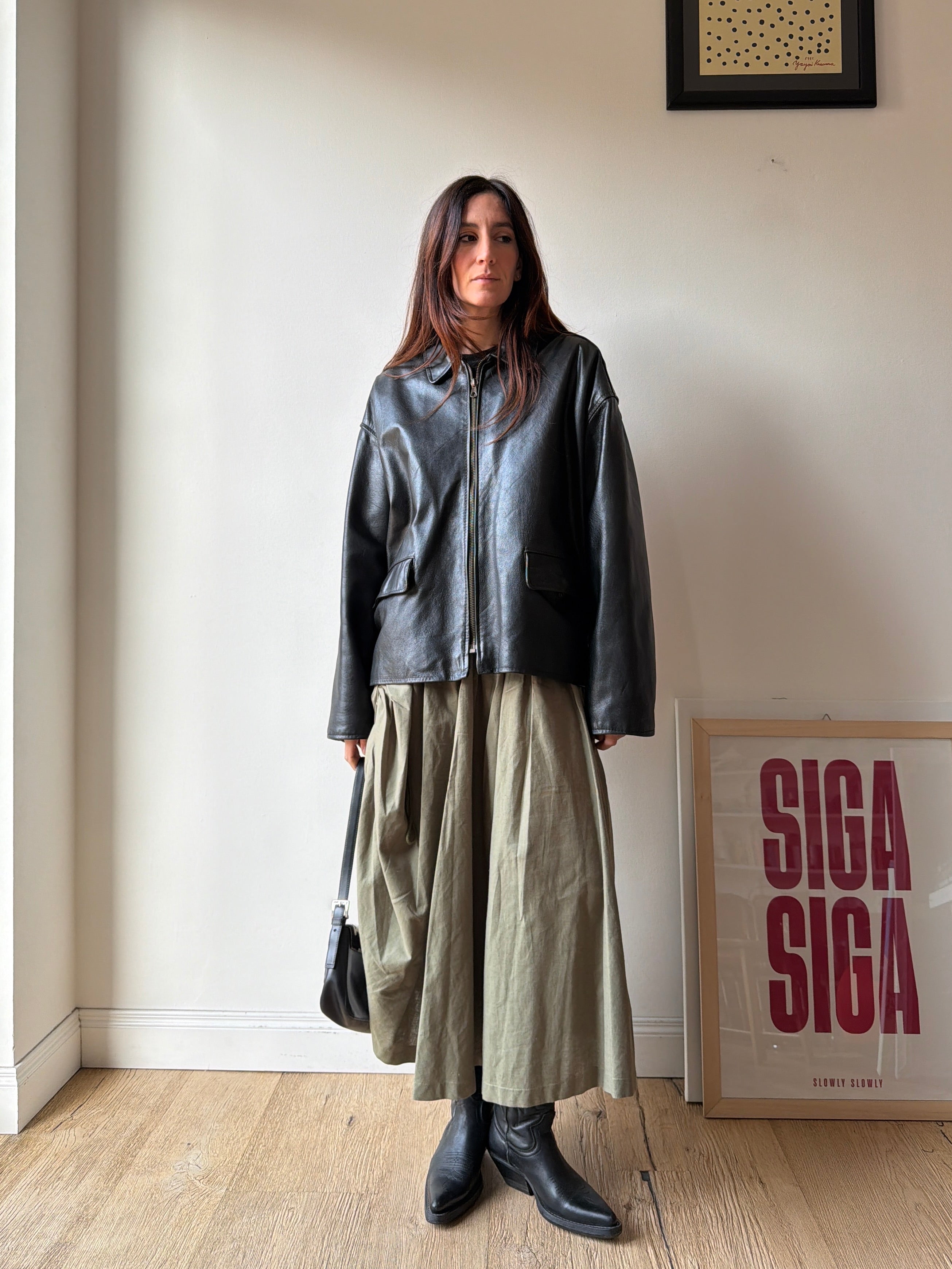 GIACCA IN PELLE OVER