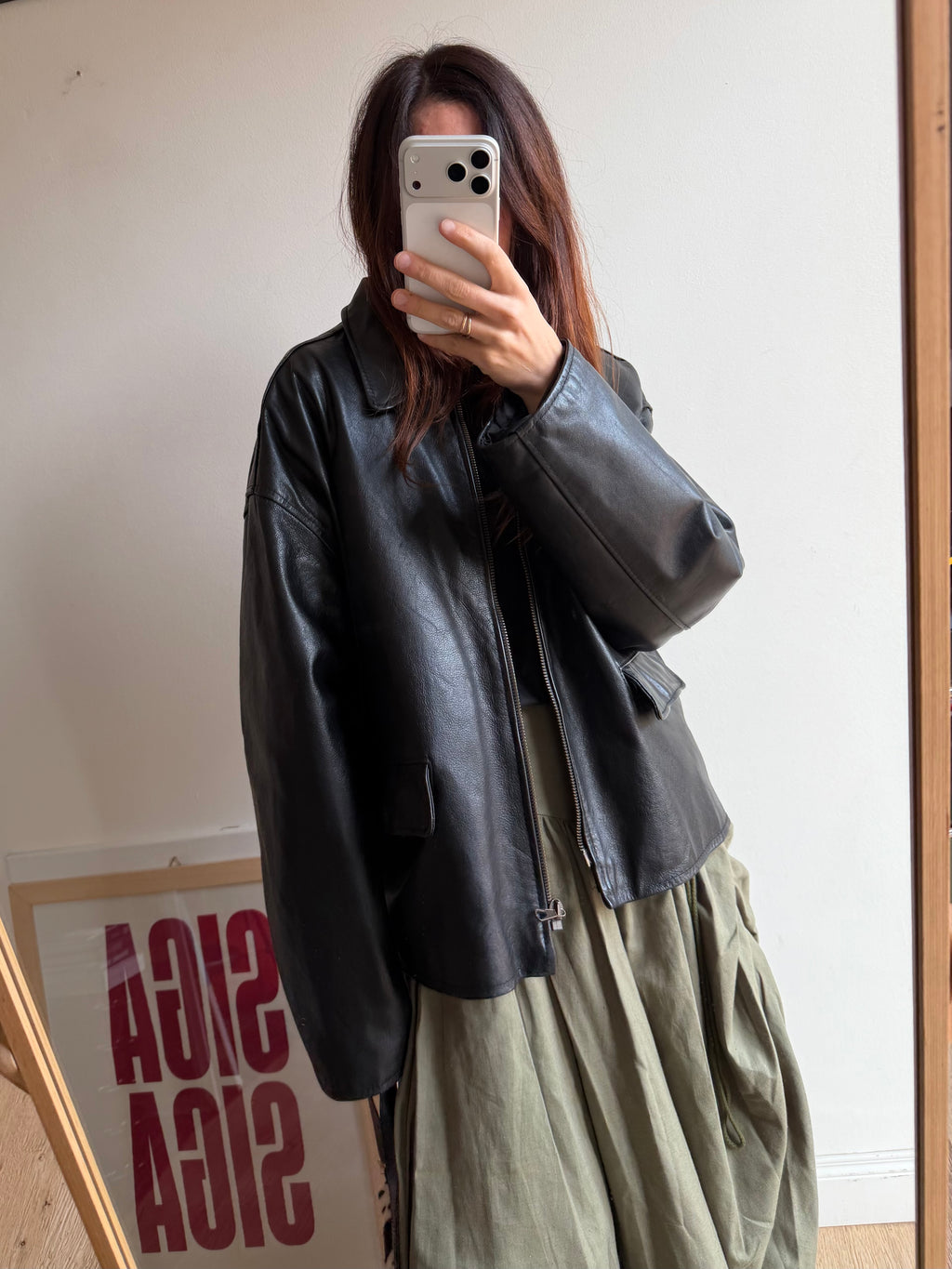 GIACCA IN PELLE OVER