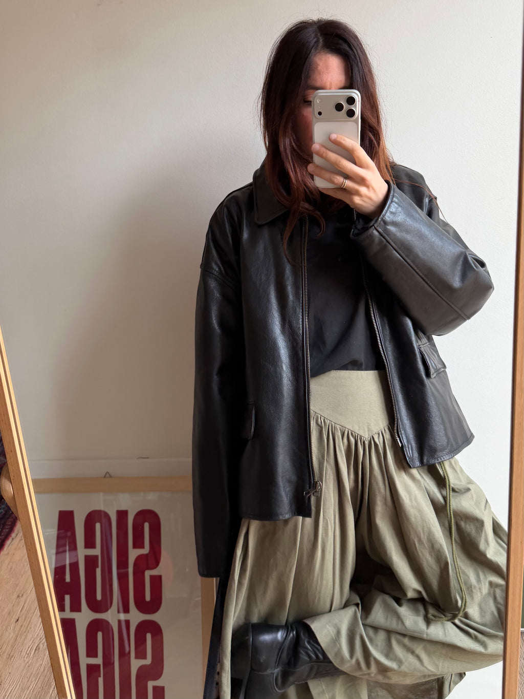 GIACCA IN PELLE OVER