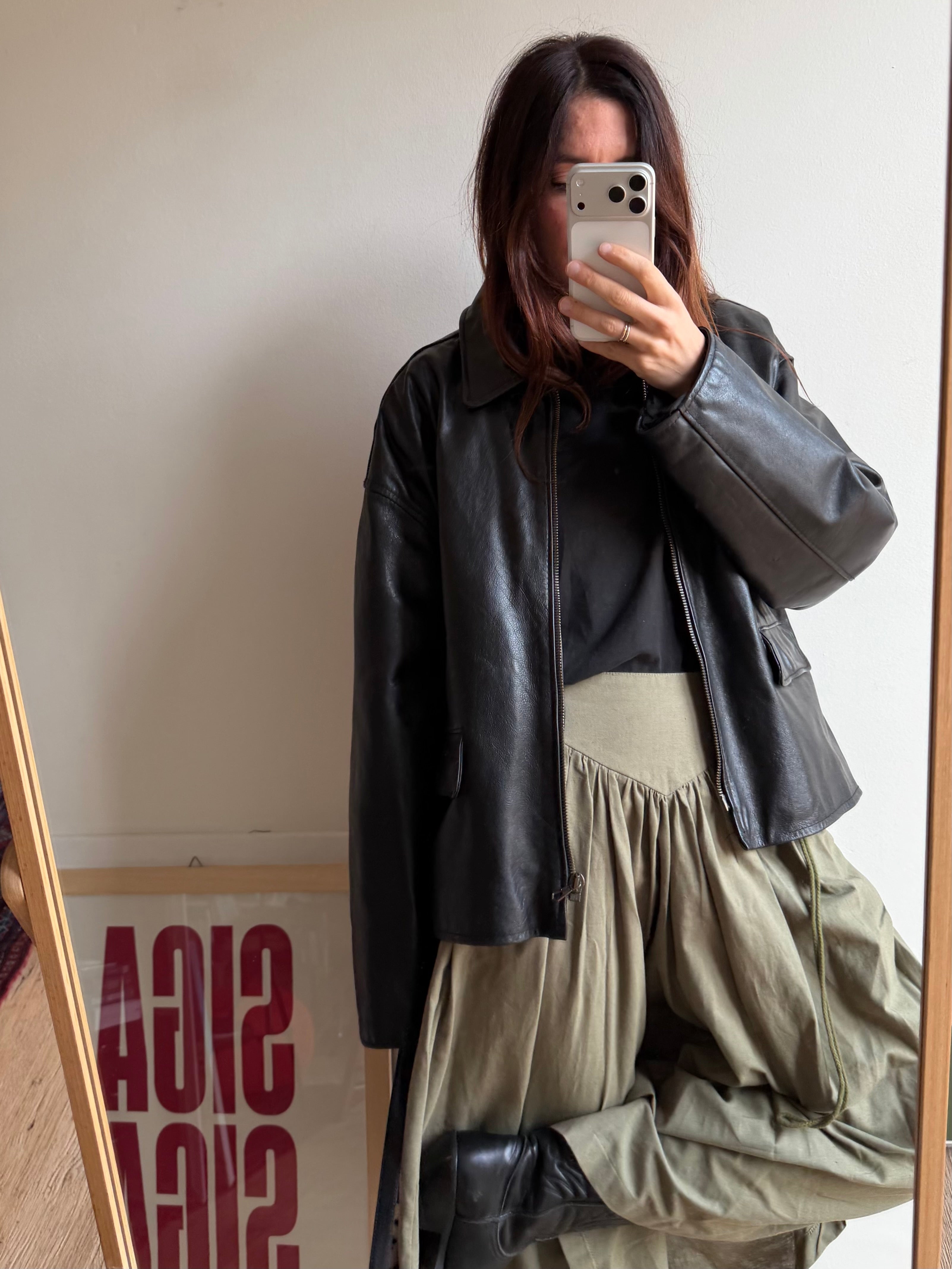GIACCA IN PELLE OVER