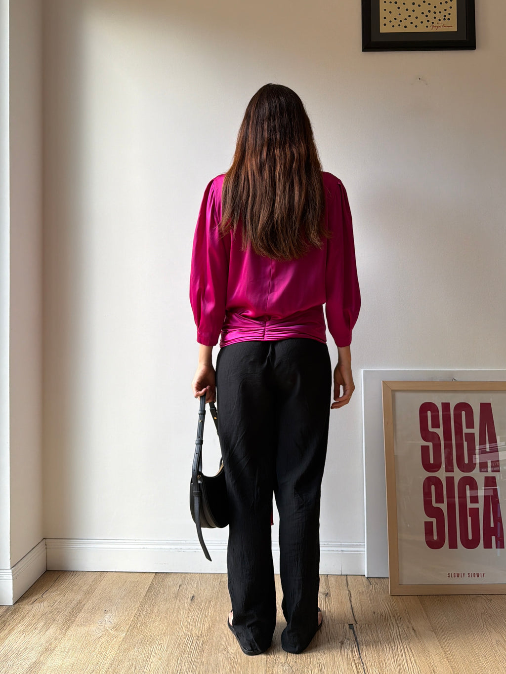 BLUSA FUCSIA CON FIOCCO