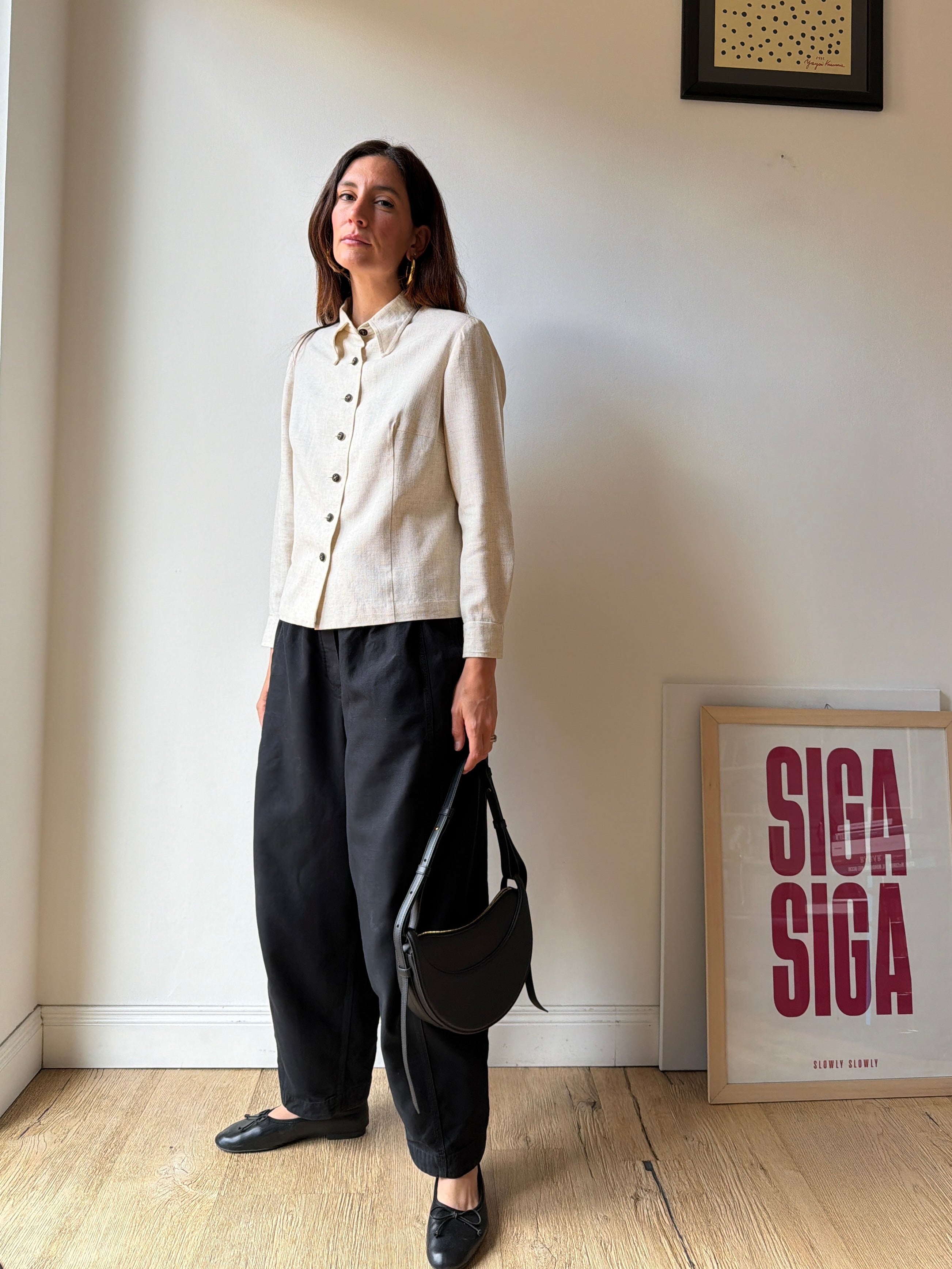 CAMICIA IN COTONE GREZZO