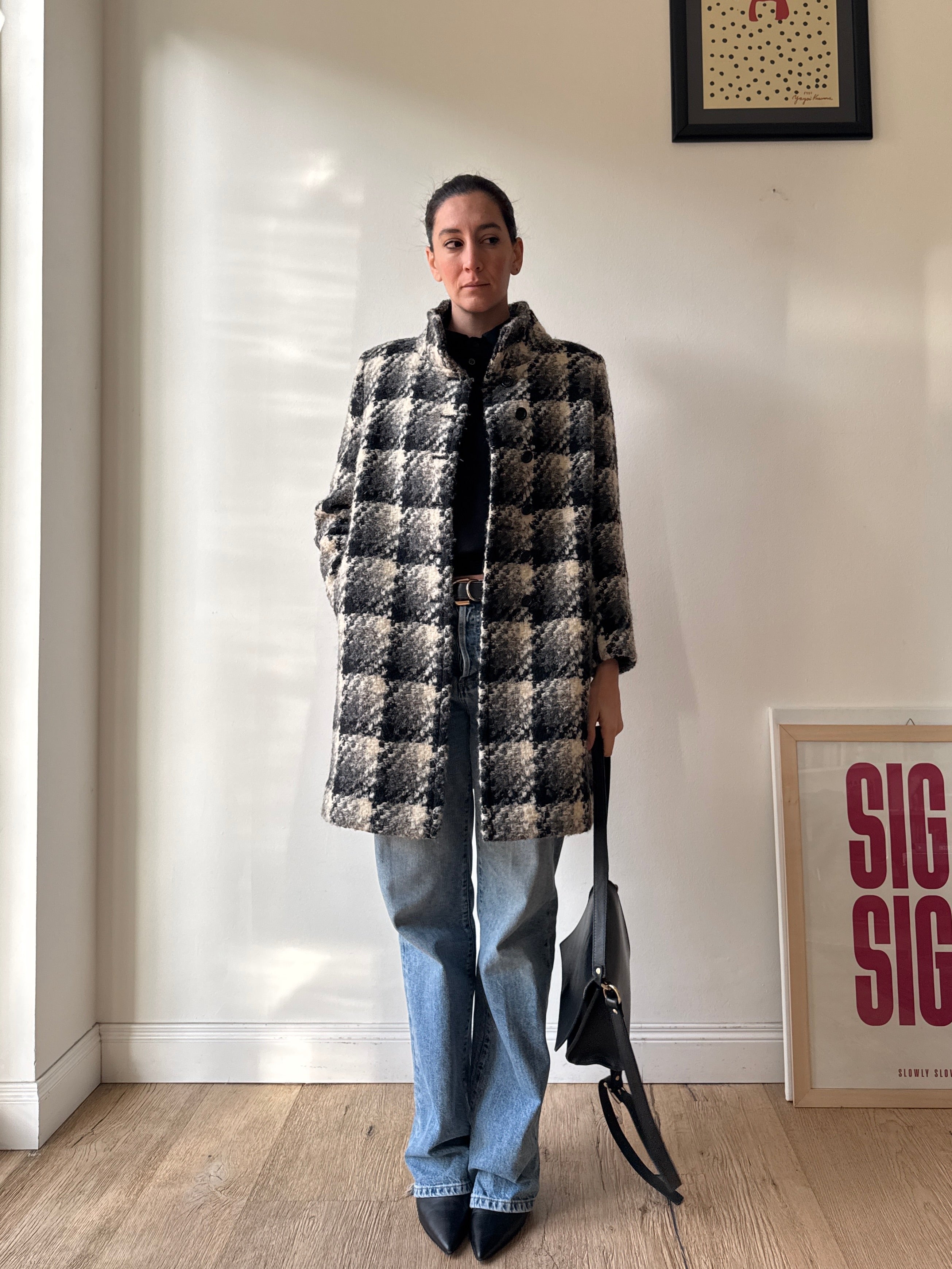 CAPPOTTO A QUADRI IN LANA