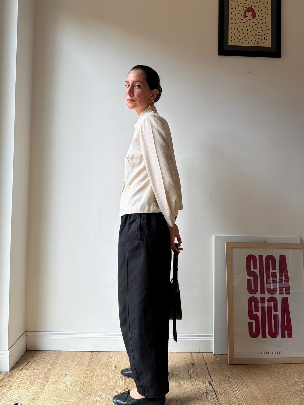 CAMICIA IN COTONE GREZZO