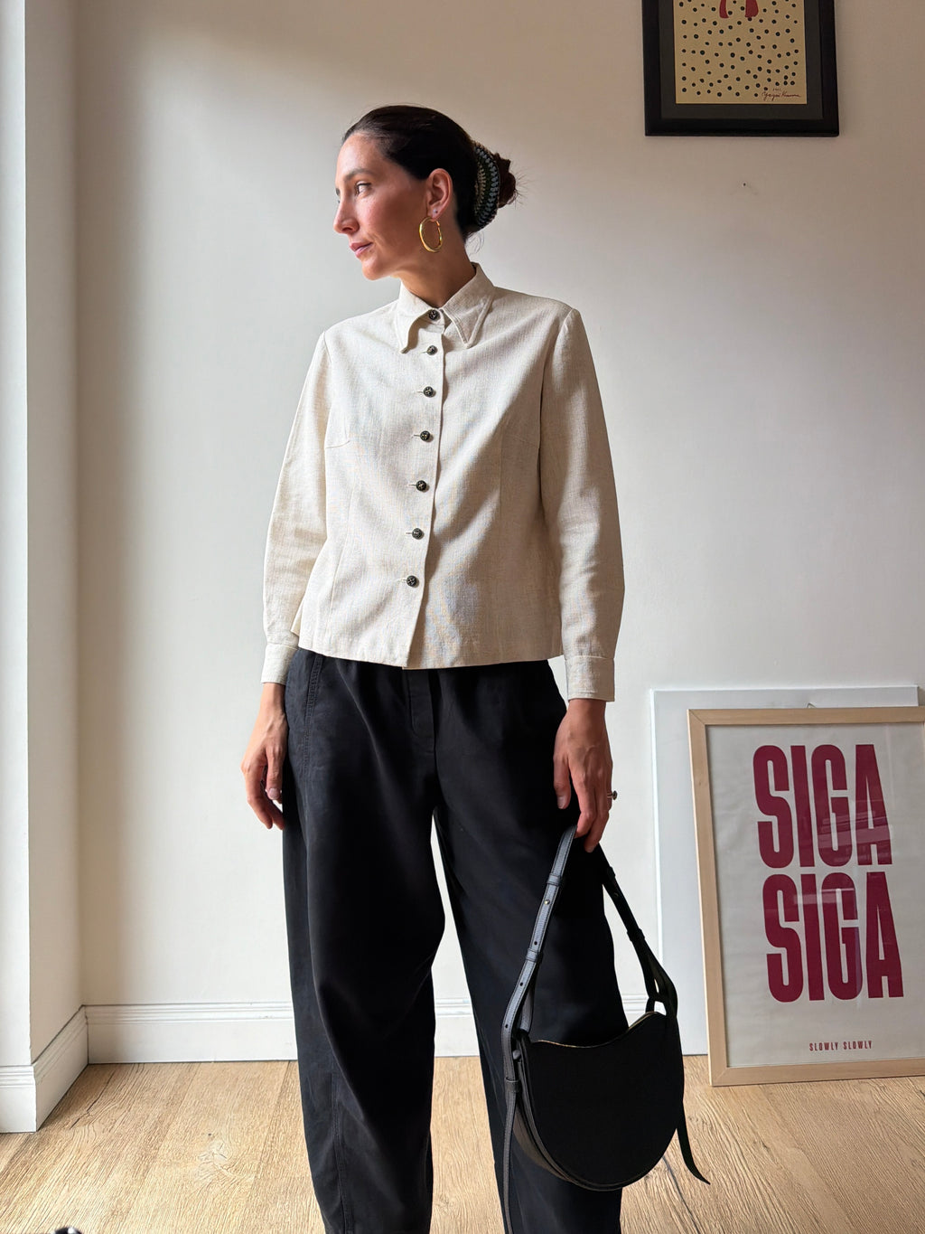 CAMICIA IN COTONE GREZZO