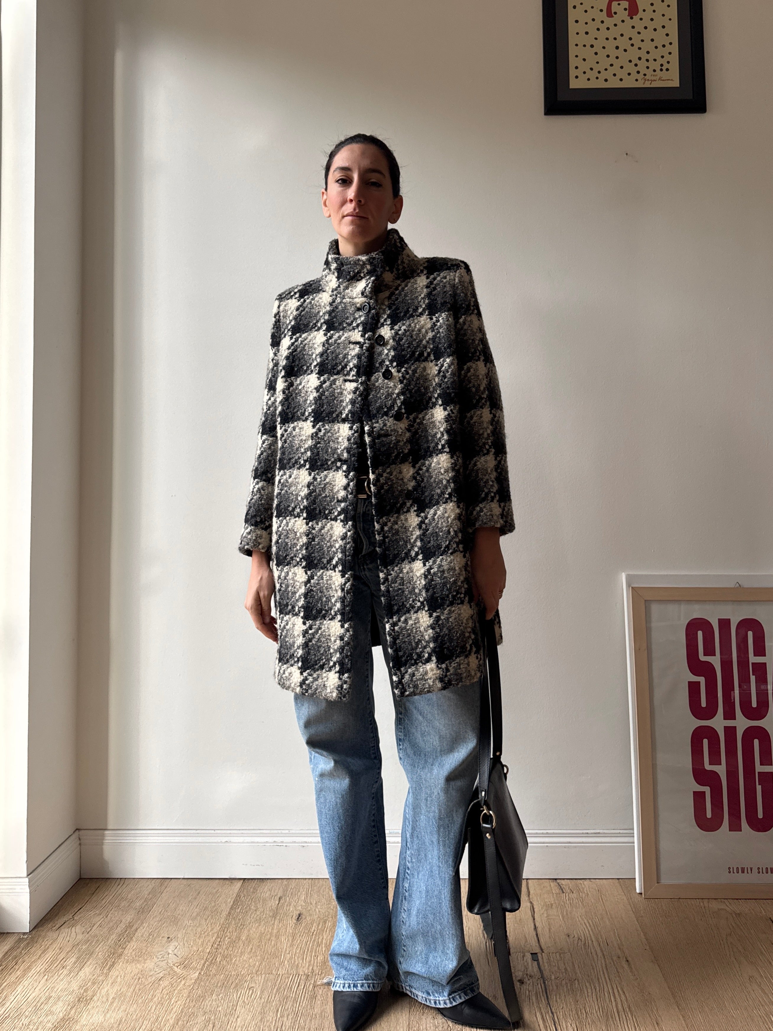 CAPPOTTO A QUADRI IN LANA