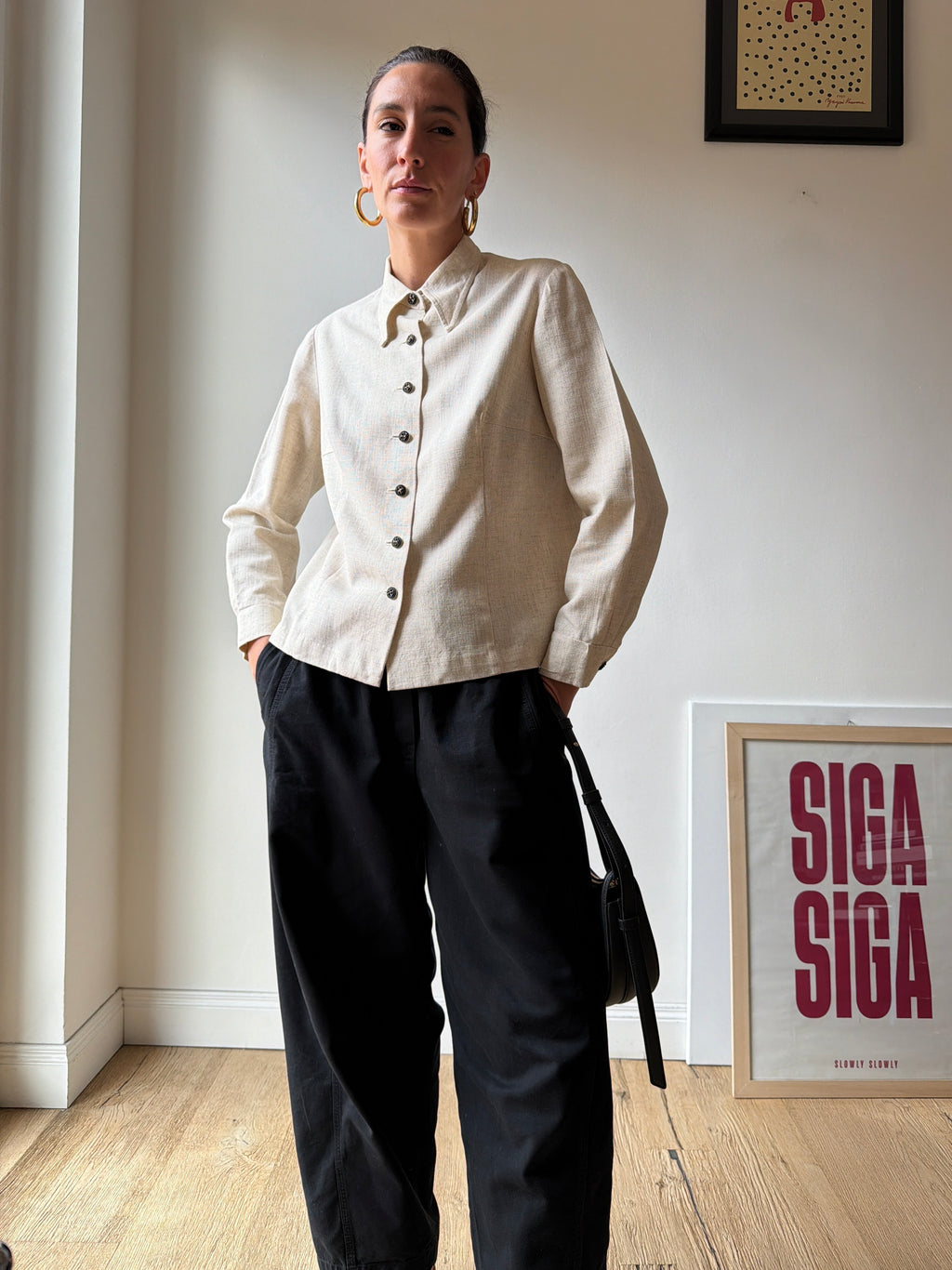 CAMICIA IN COTONE GREZZO