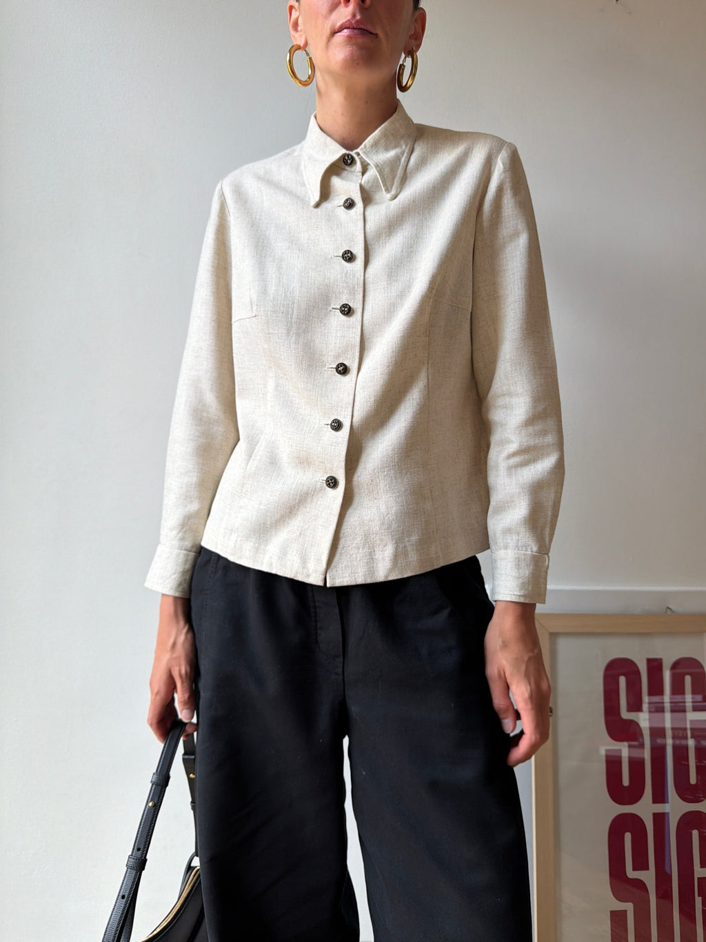 CAMICIA IN COTONE GREZZO
