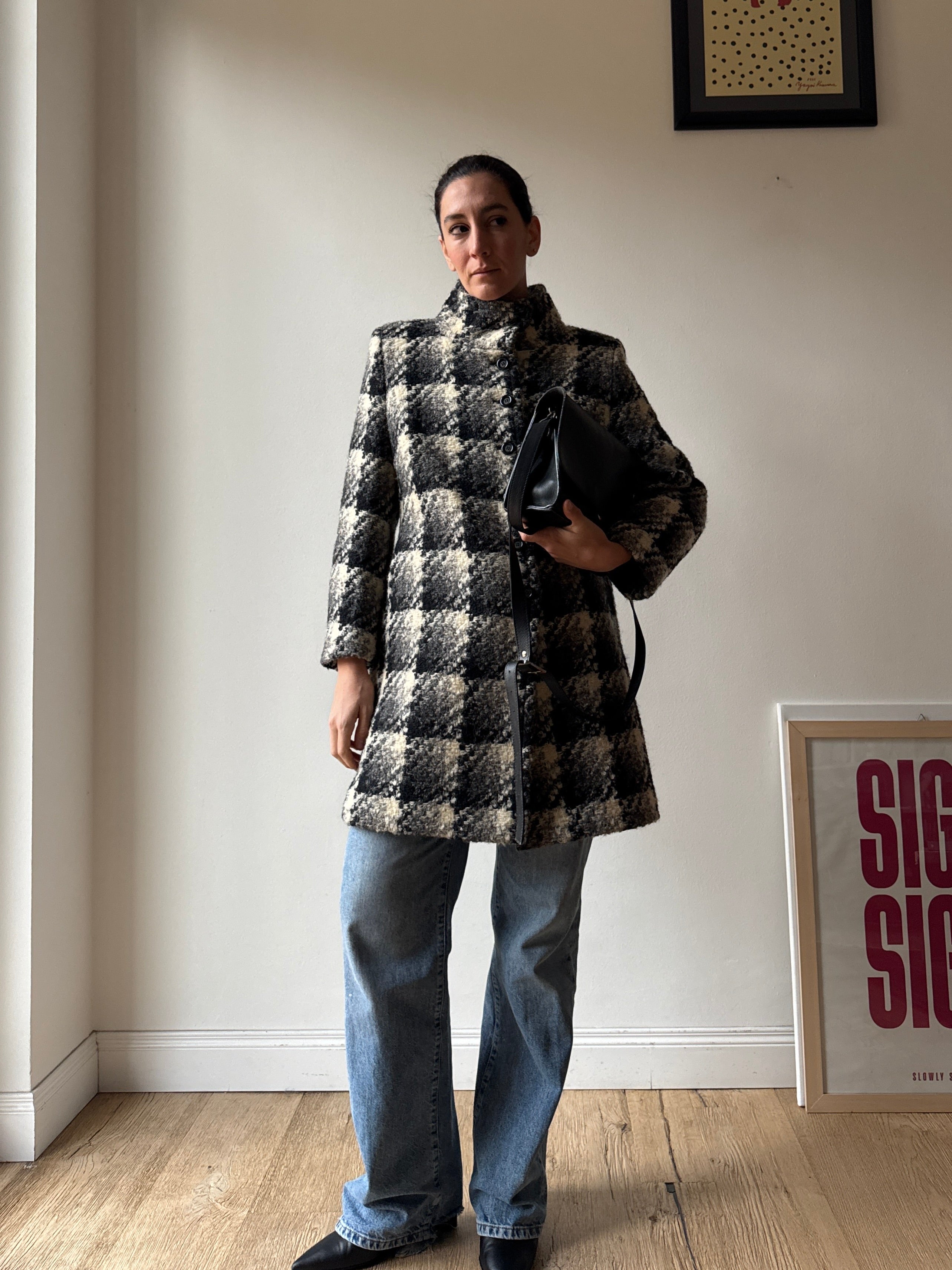 CAPPOTTO A QUADRI IN LANA
