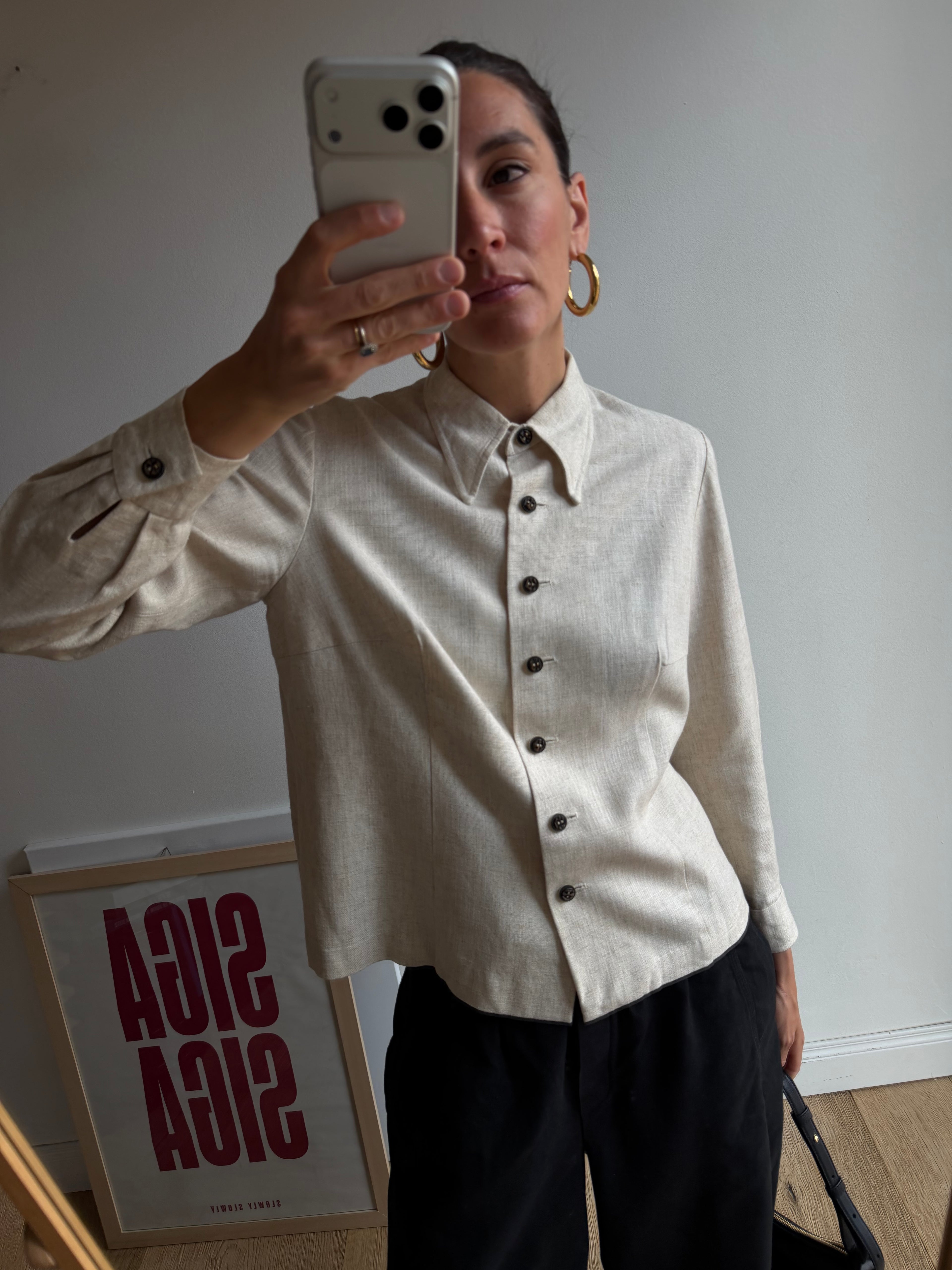 CAMICIA IN COTONE GREZZO