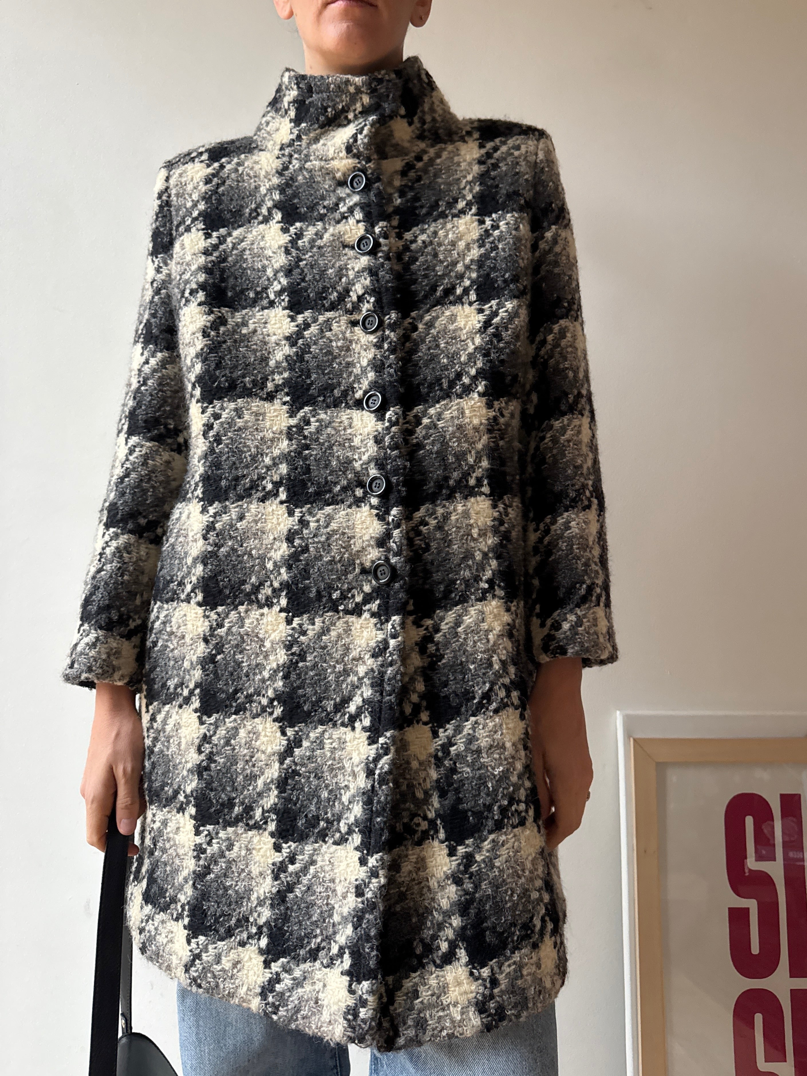 CAPPOTTO A QUADRI IN LANA