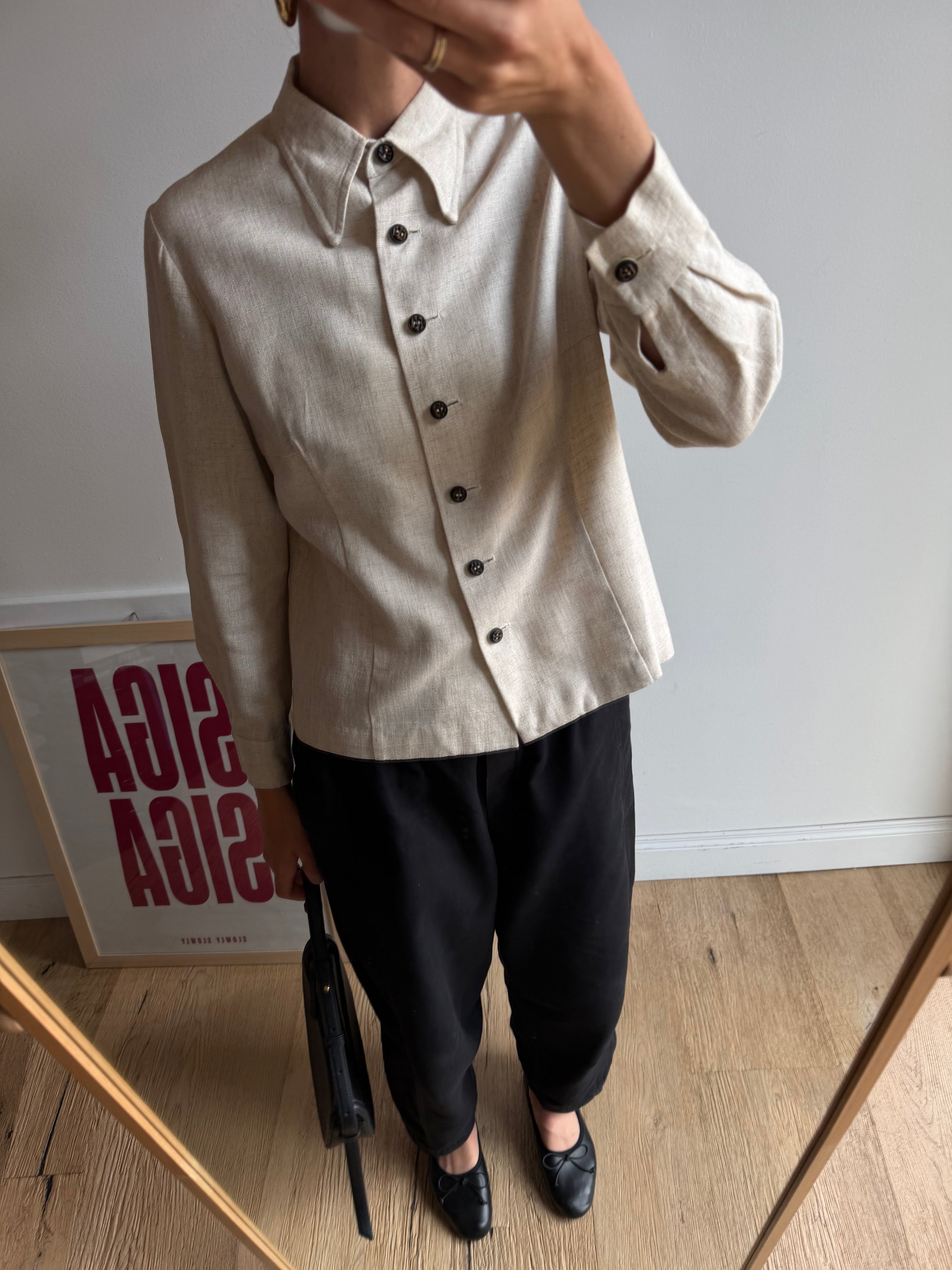 CAMICIA IN COTONE GREZZO