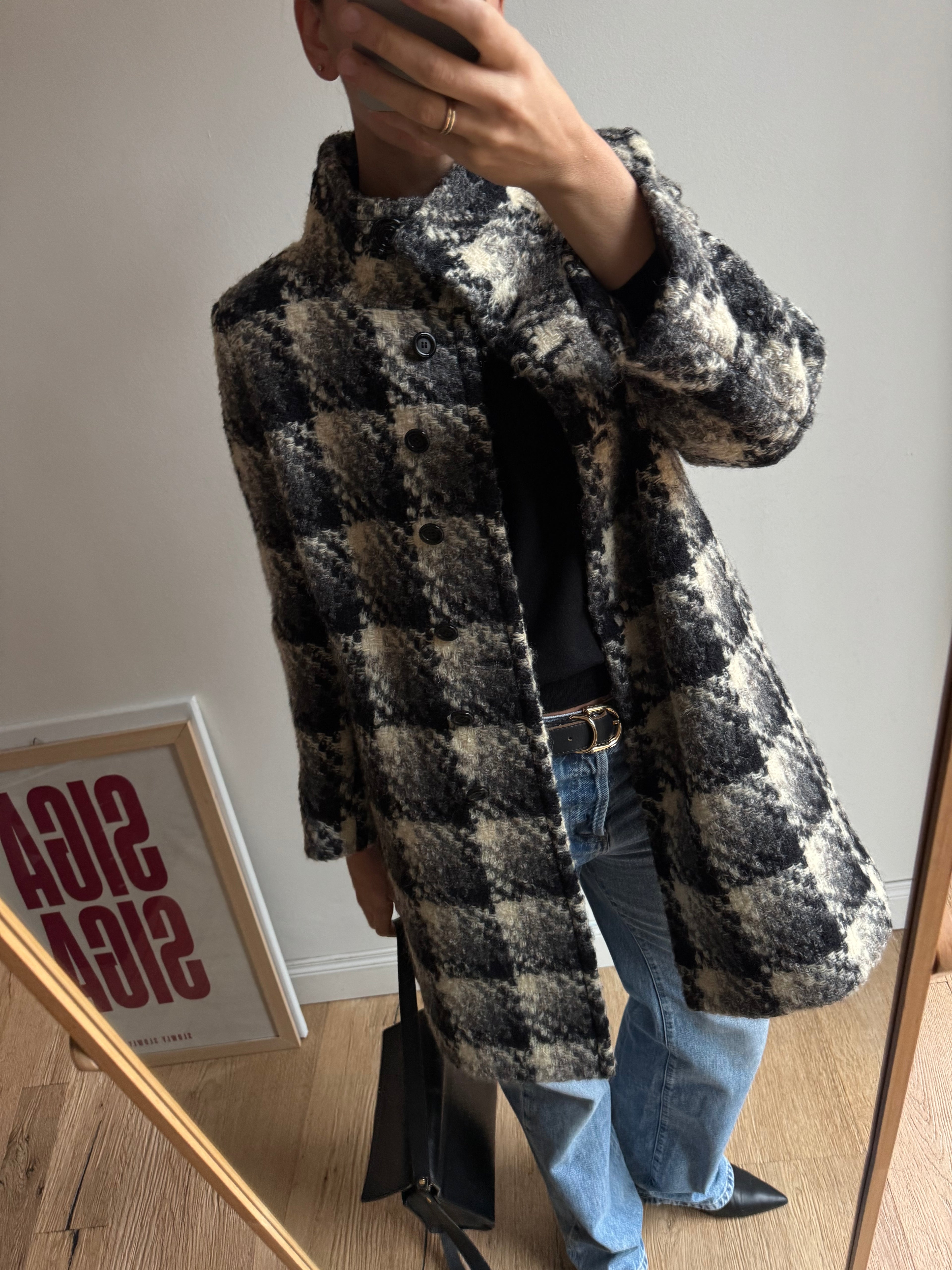CAPPOTTO A QUADRI IN LANA