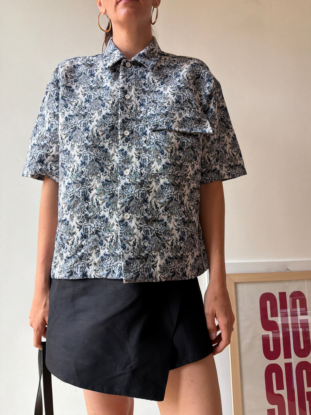 CAMICIA BOXY BROCCATA
