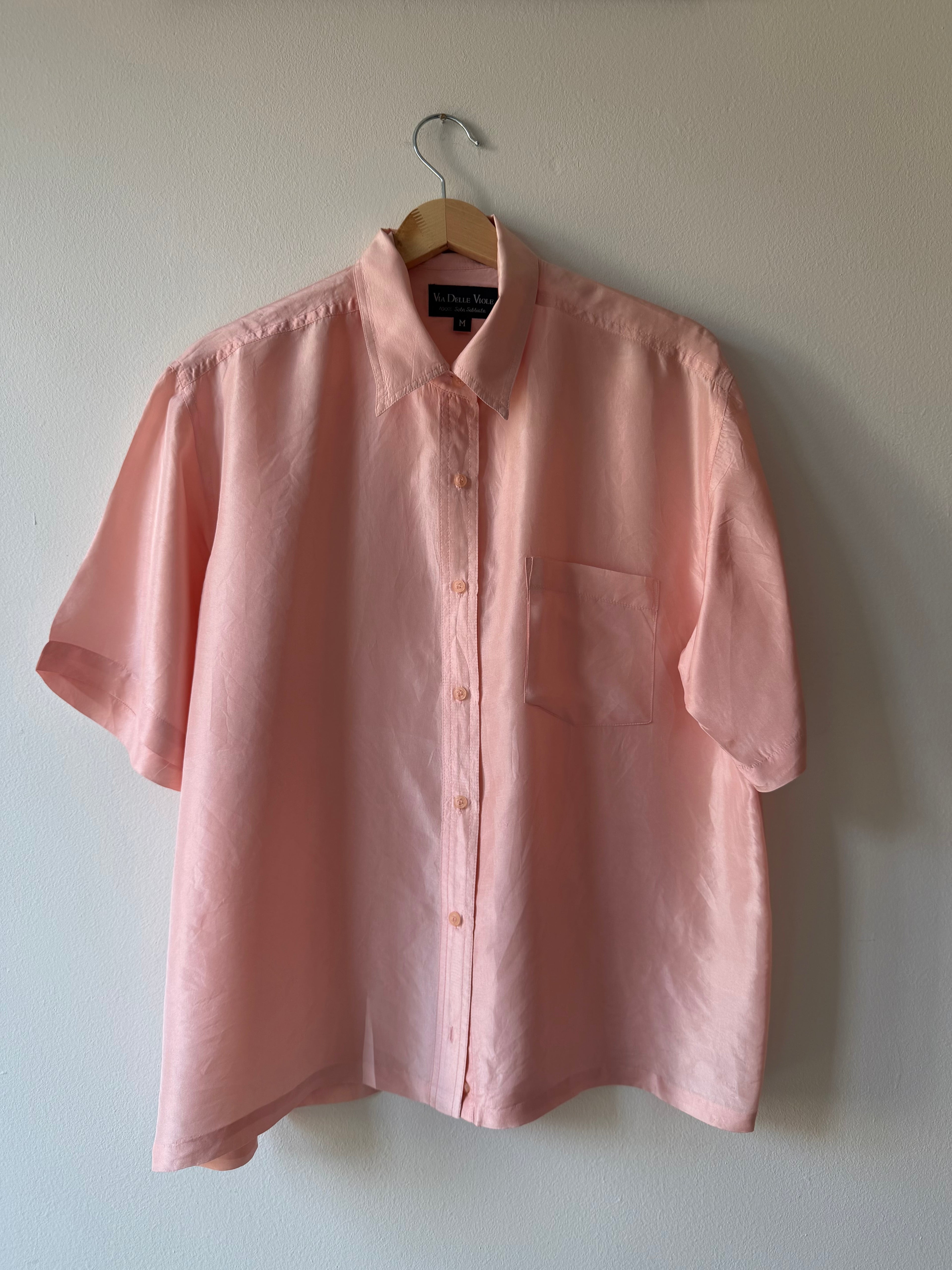 CAMICIA ROSA IN SETA