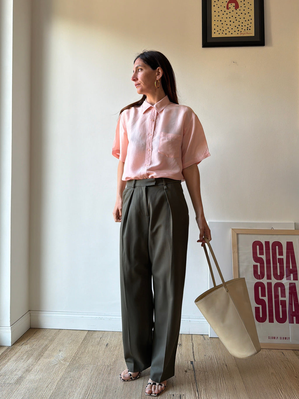 CAMICIA ROSA IN SETA