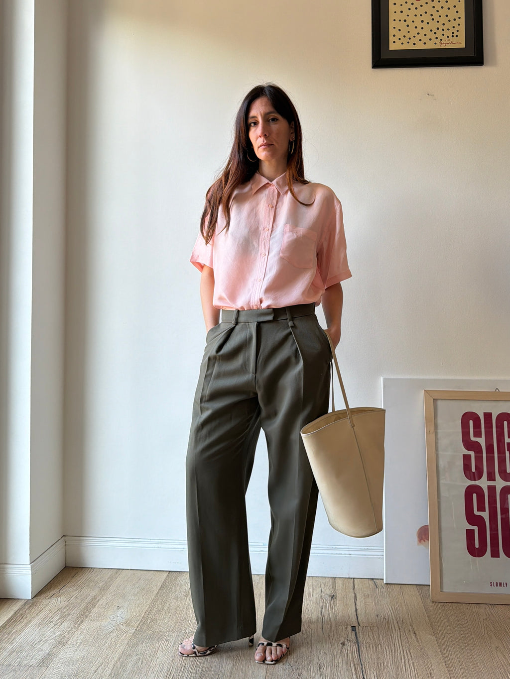 CAMICIA ROSA IN SETA