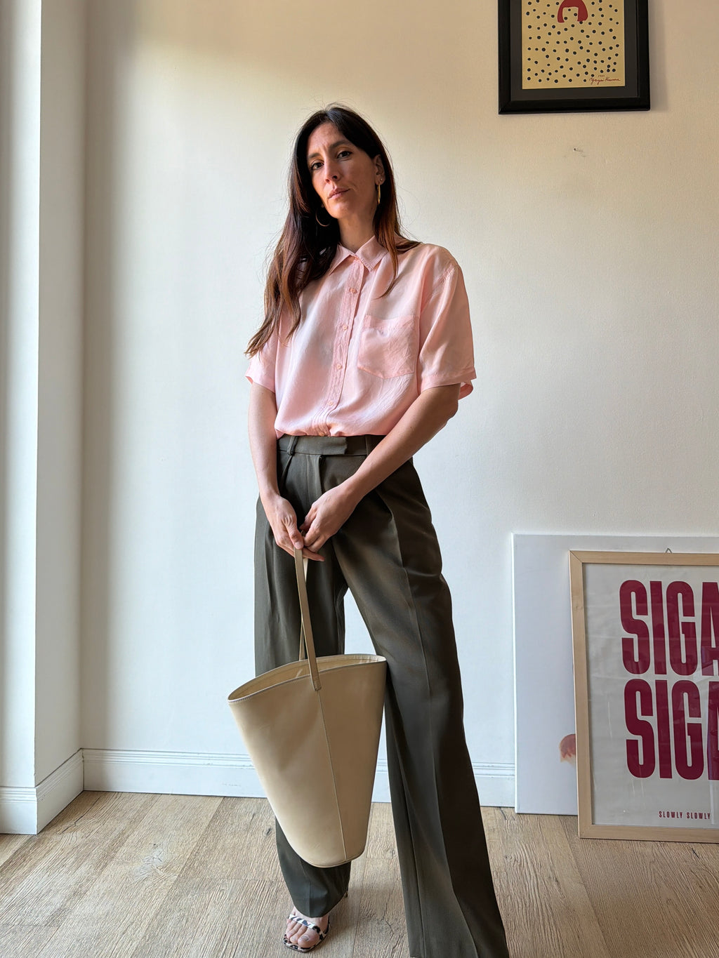CAMICIA ROSA IN SETA