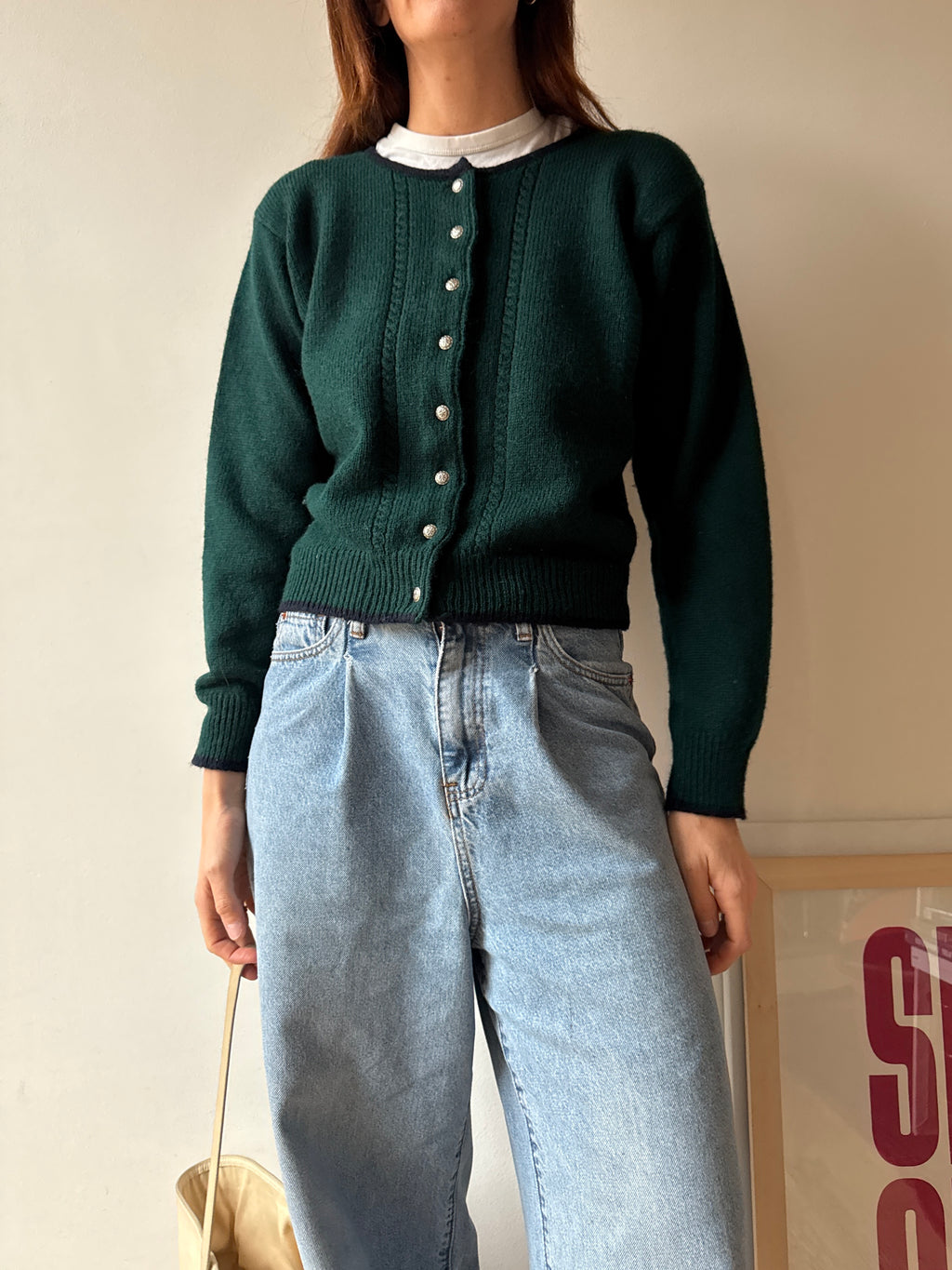 CARDIGAN VERDE TIROLESE