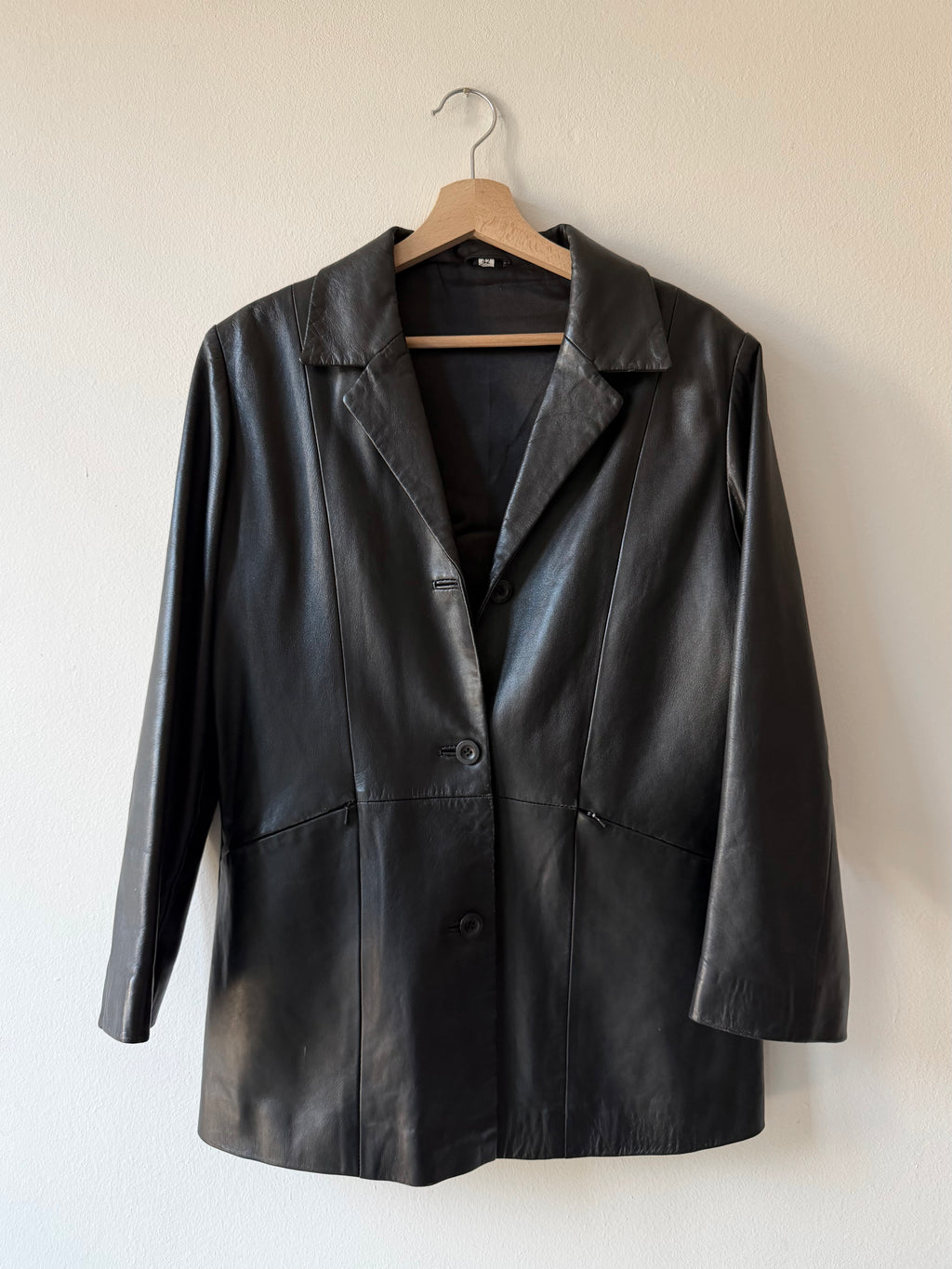 BLAZER IN PELLE NERA