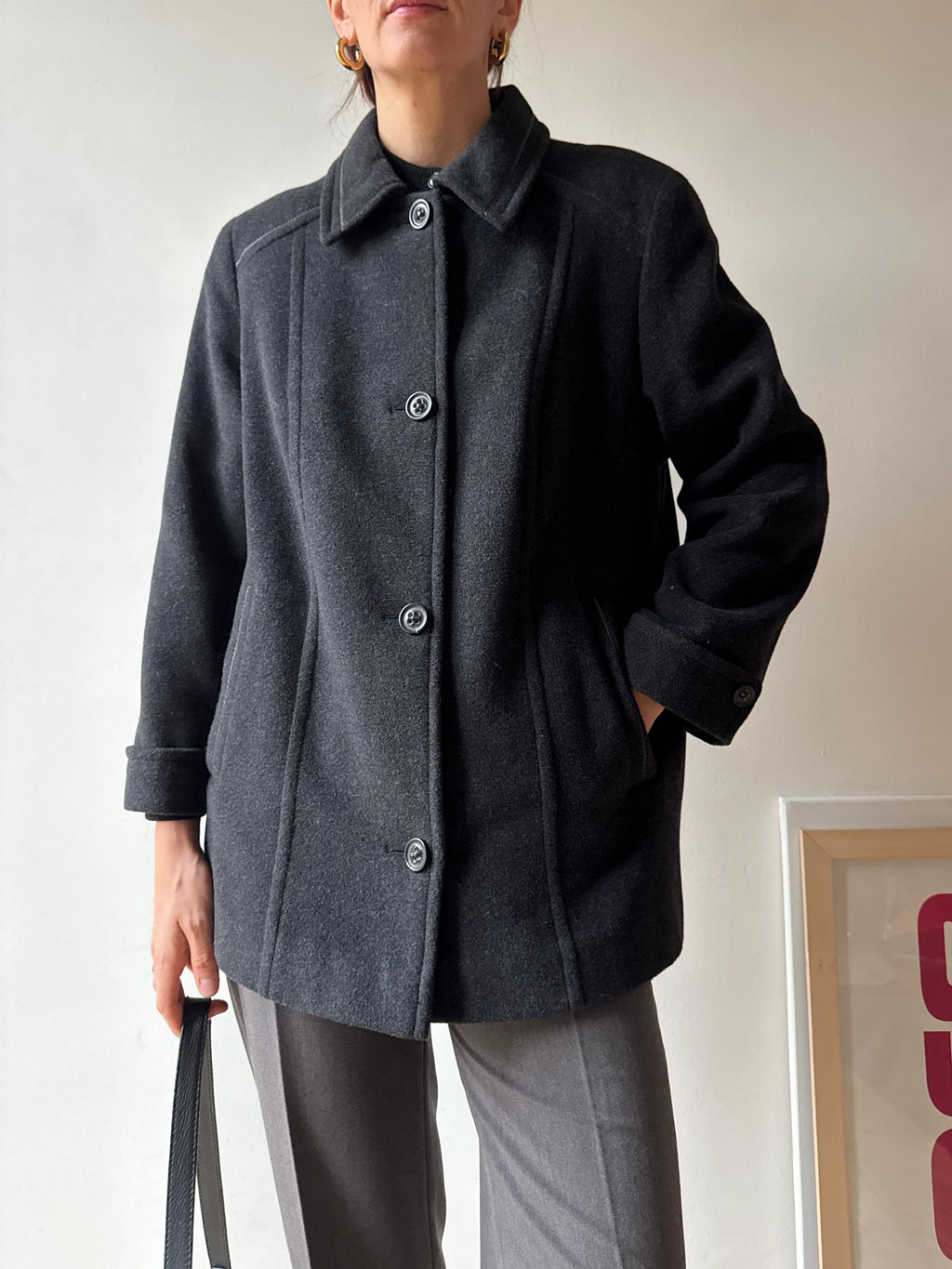 CAPPOTTO CORTO GRIGIO