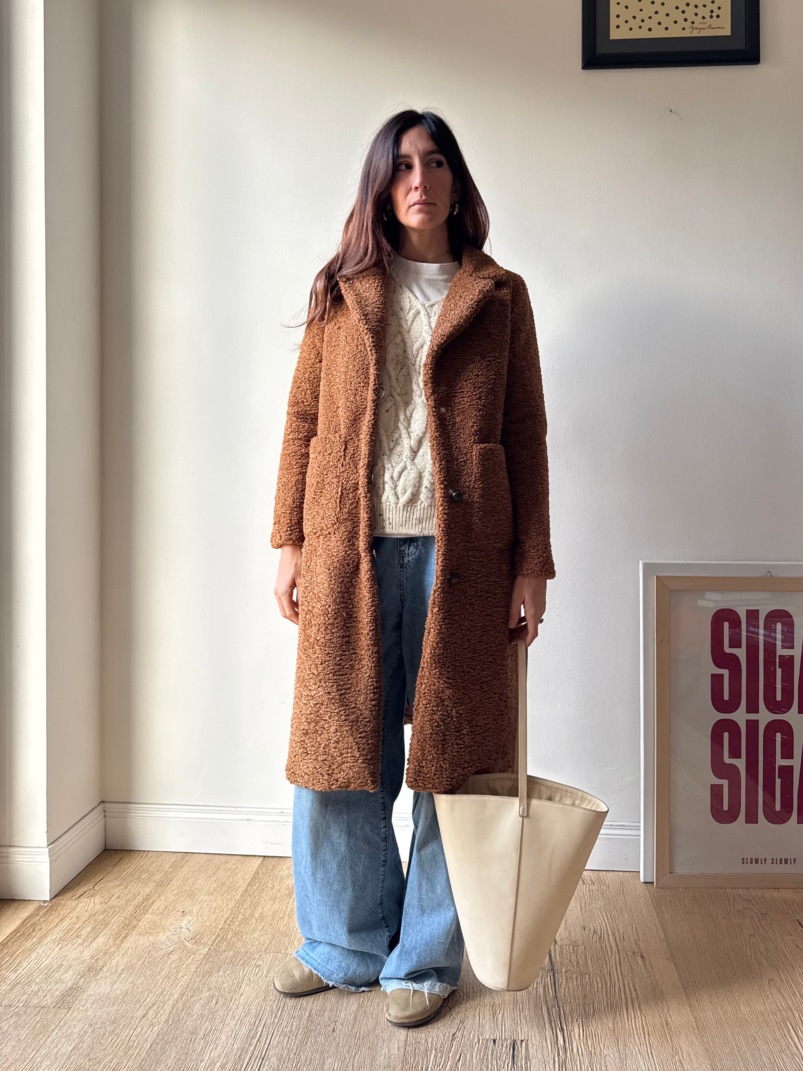 CAPPOTTO TEDDY MARRONE