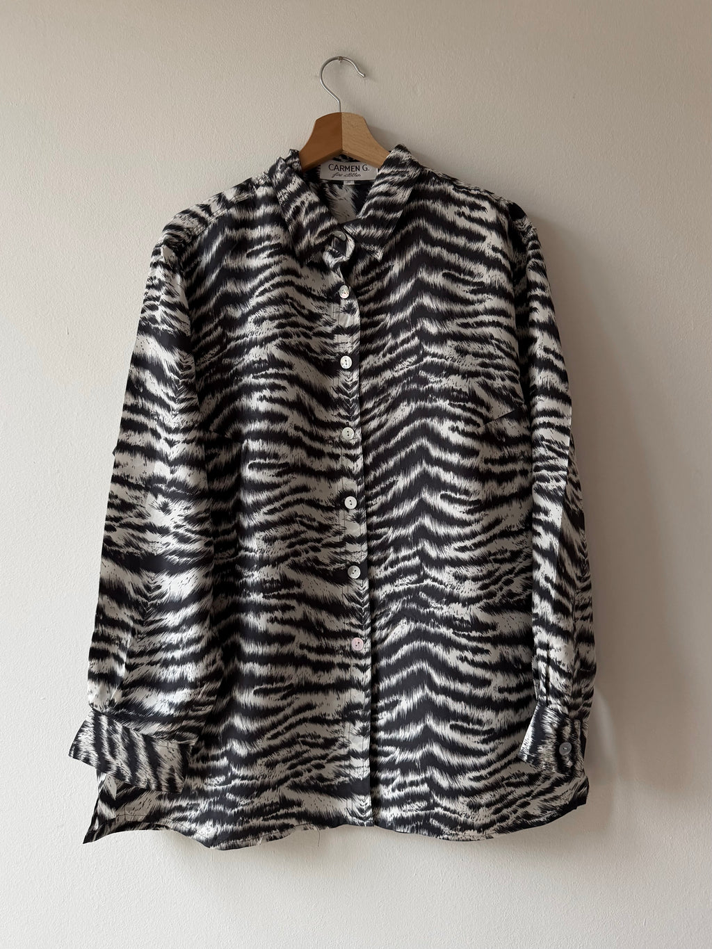 CAMICIA ZEBRATA IN SETA