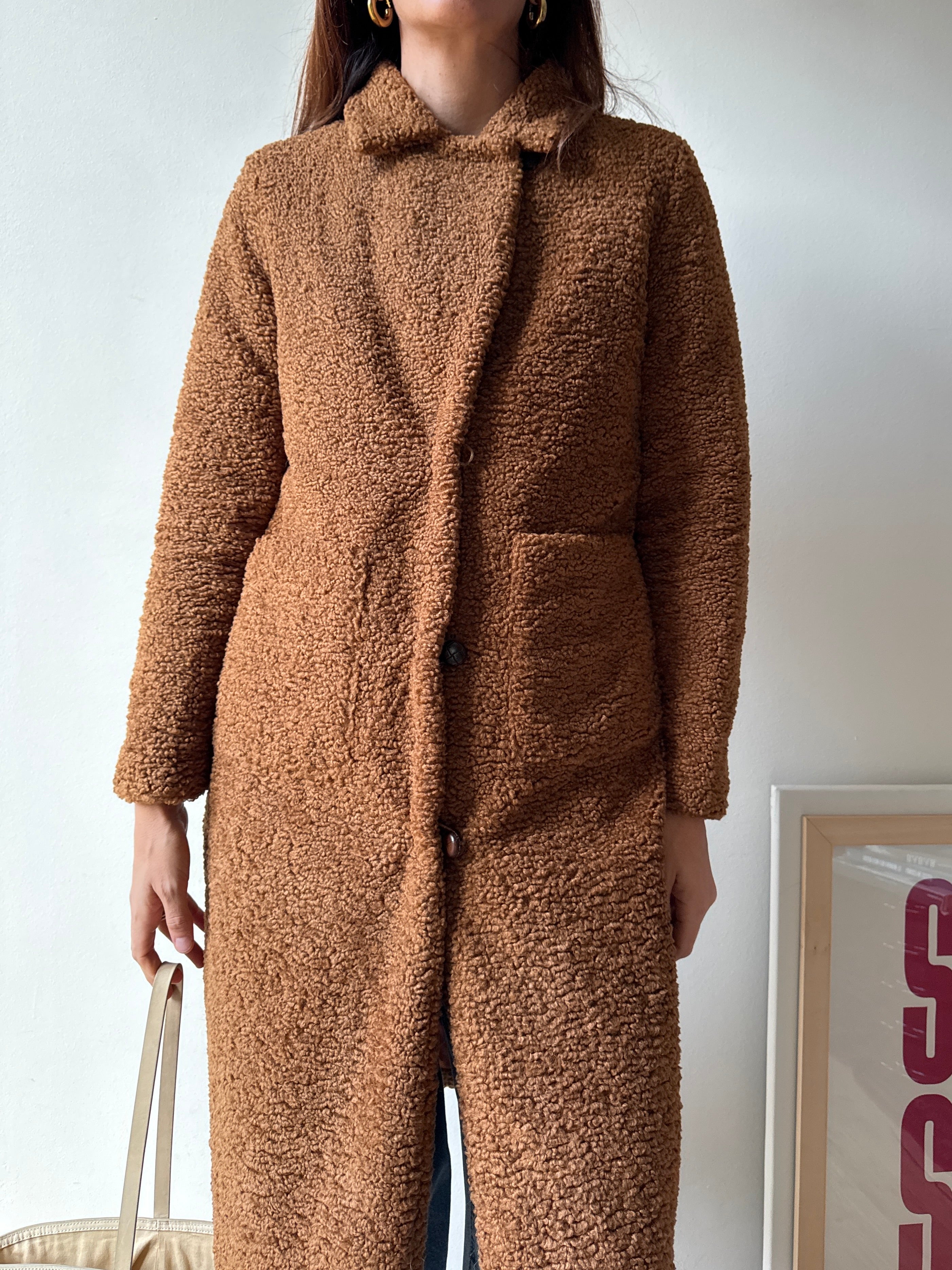 CAPPOTTO TEDDY MARRONE