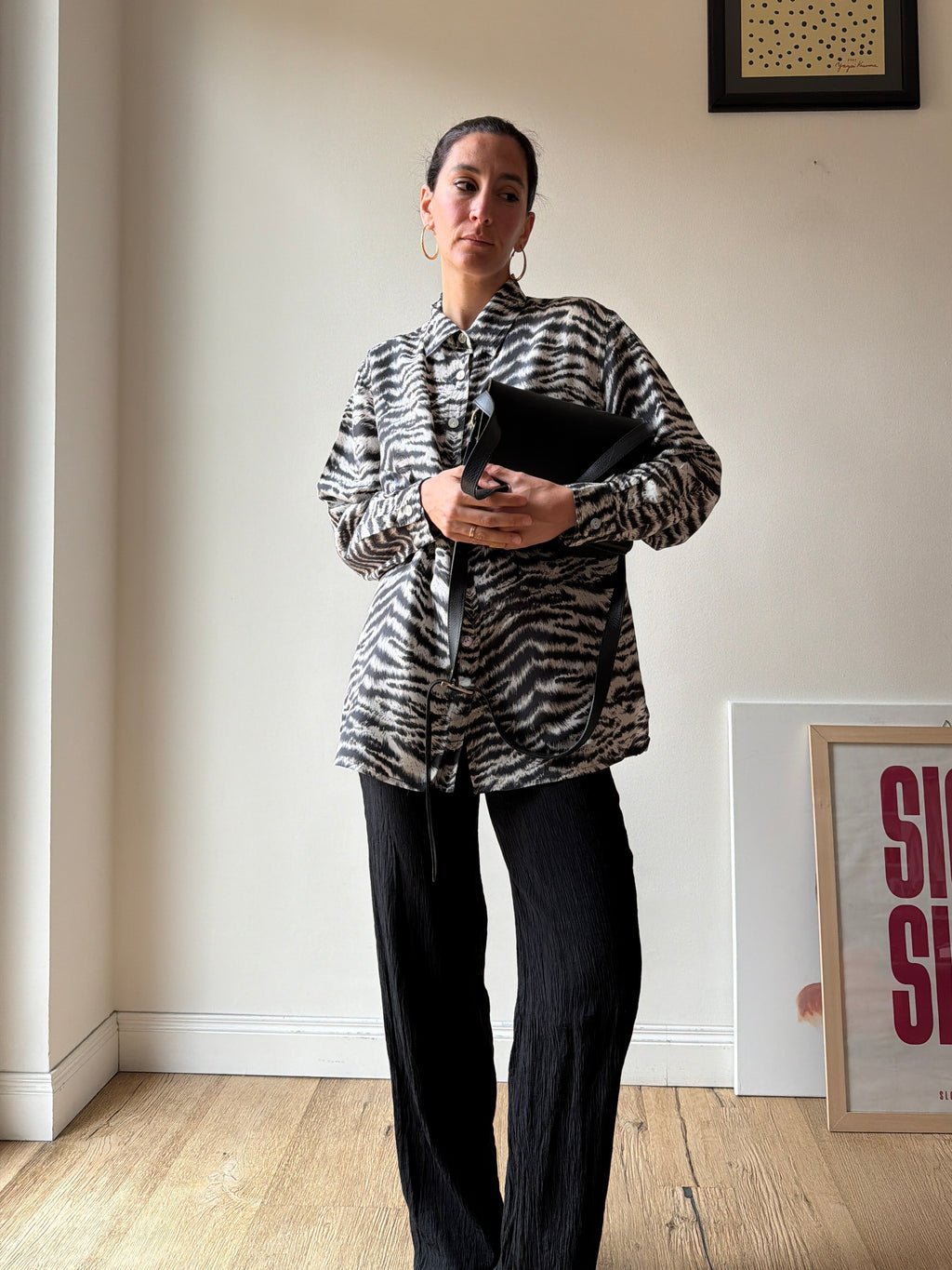 CAMICIA ZEBRATA IN SETA