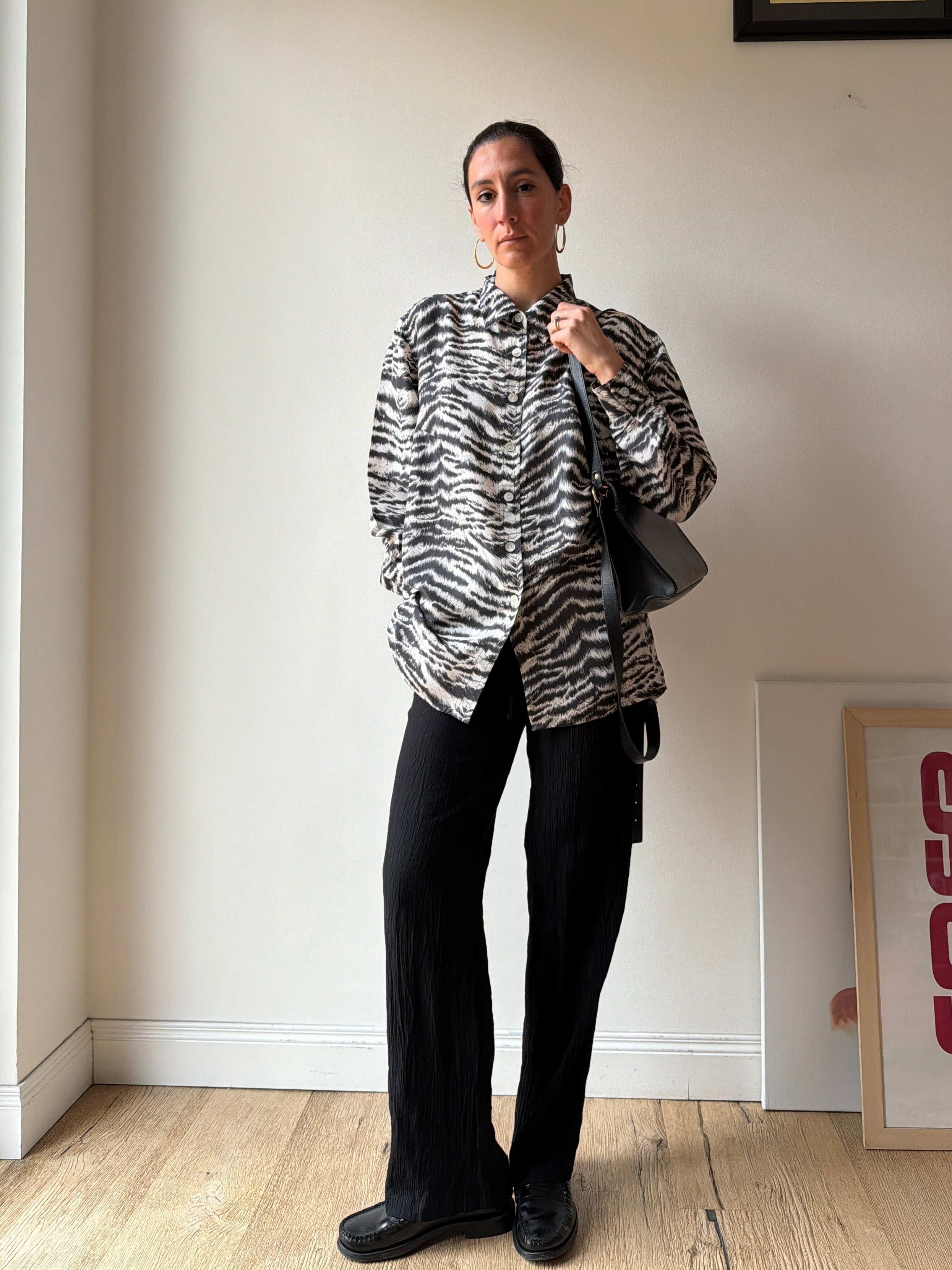 CAMICIA ZEBRATA IN SETA