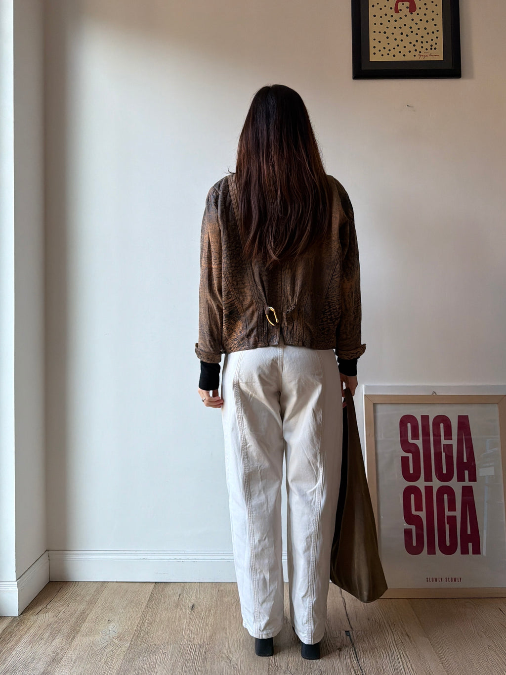 GIACCA IN PELLE STAMPATA