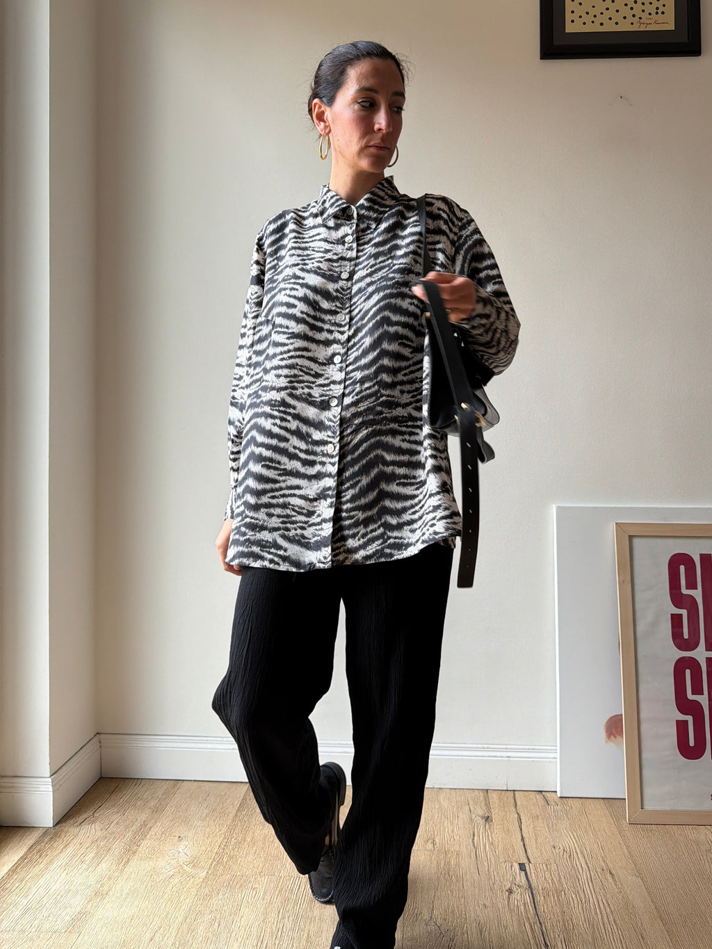 CAMICIA ZEBRATA IN SETA