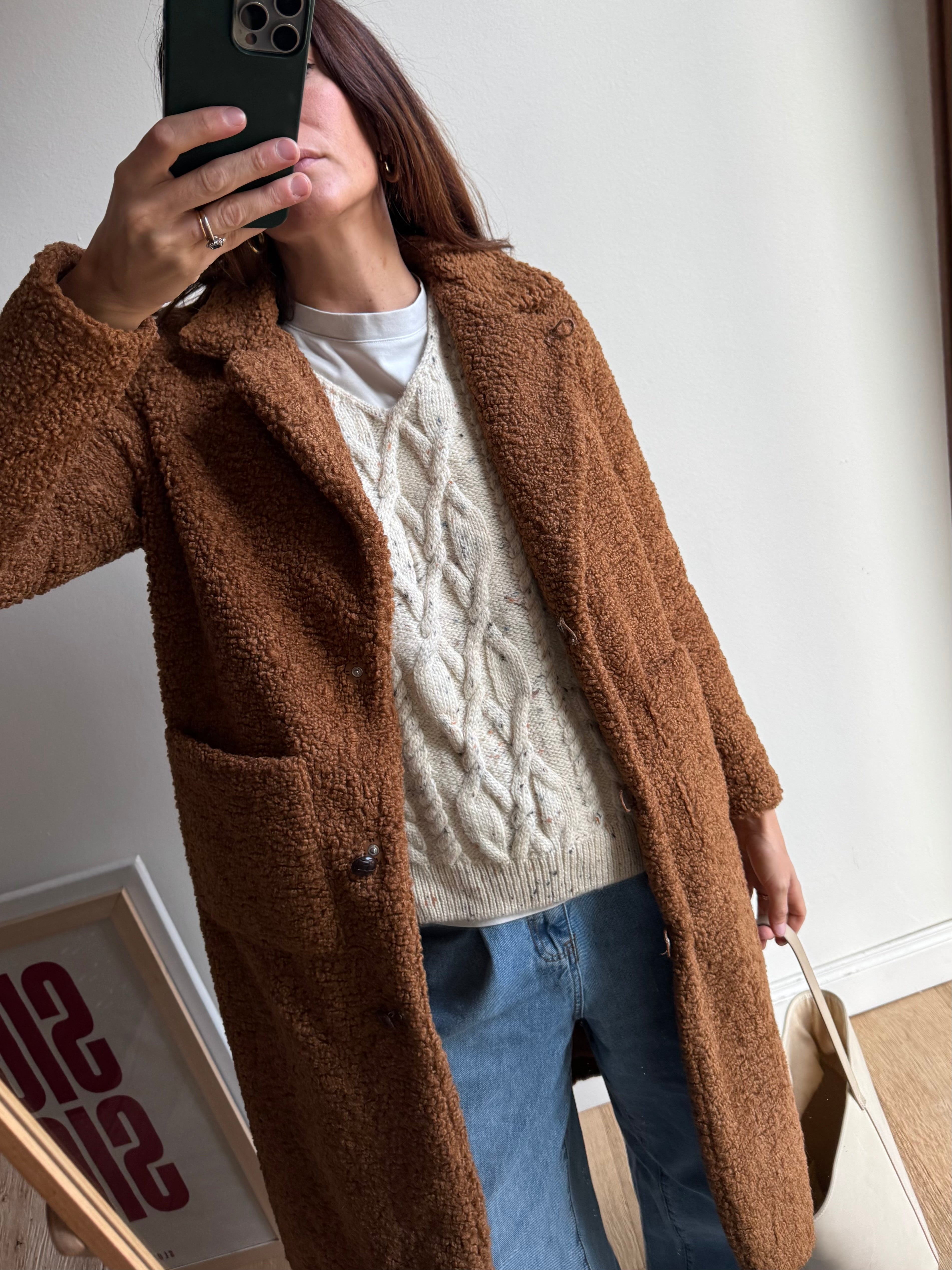 CAPPOTTO TEDDY MARRONE