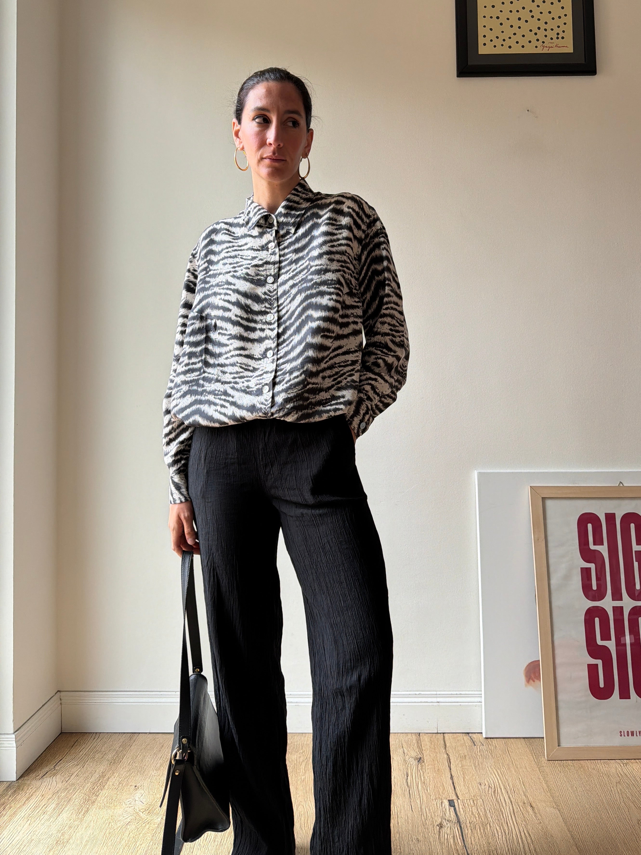 CAMICIA ZEBRATA IN SETA