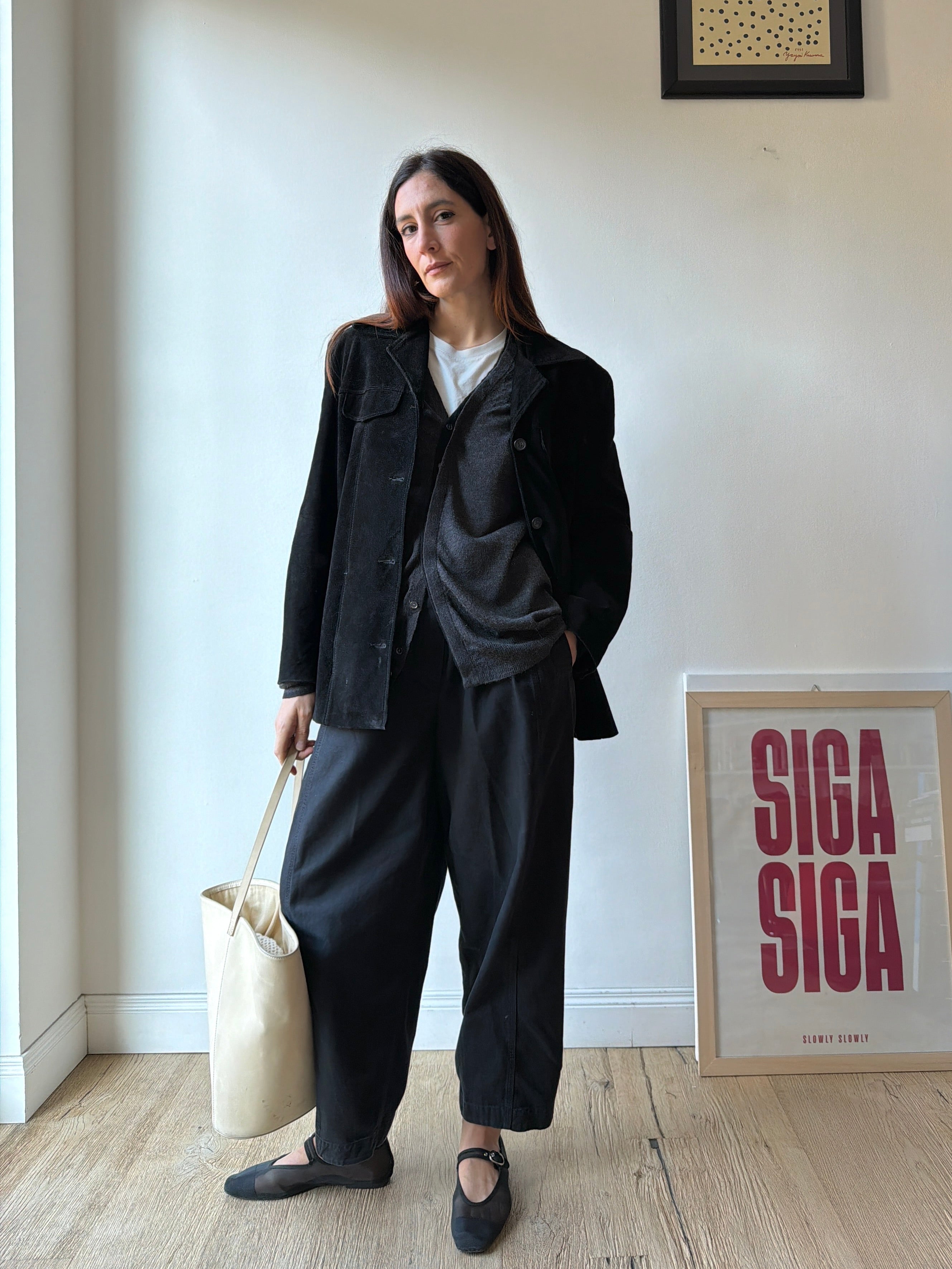 GIACCA IN CAMOSCIO NERO